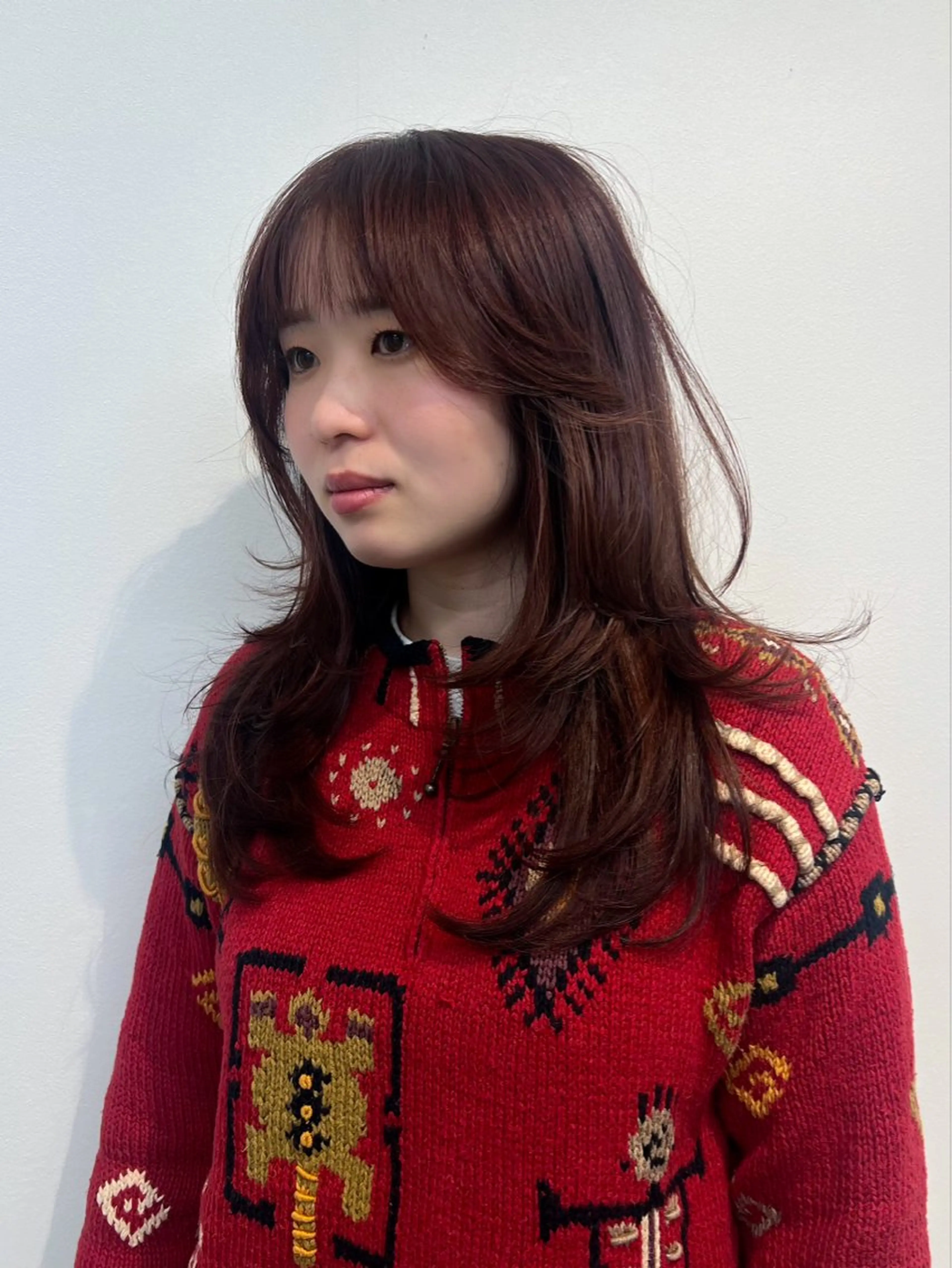 セミロング ハッシュカット ハイレイヤー レイヤーカット シャギー ウルフカット カット トリートメント 海外ヘア／レイヤー カットNatsuのヘアスタイル