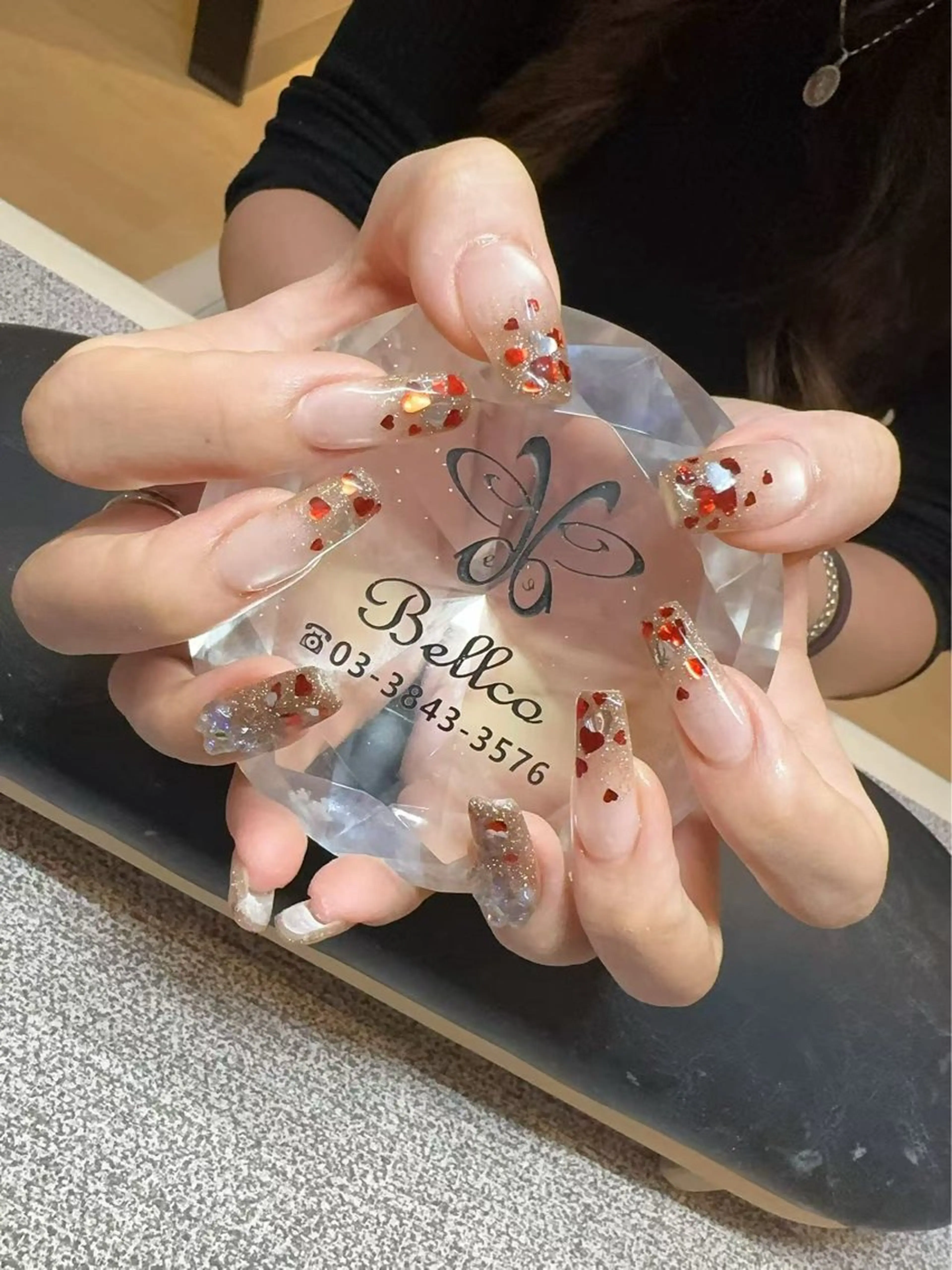 ネイル 持ち込み バレンタイン ベラッコ所属・ネイルサロン ベラッコのネイルデザイン