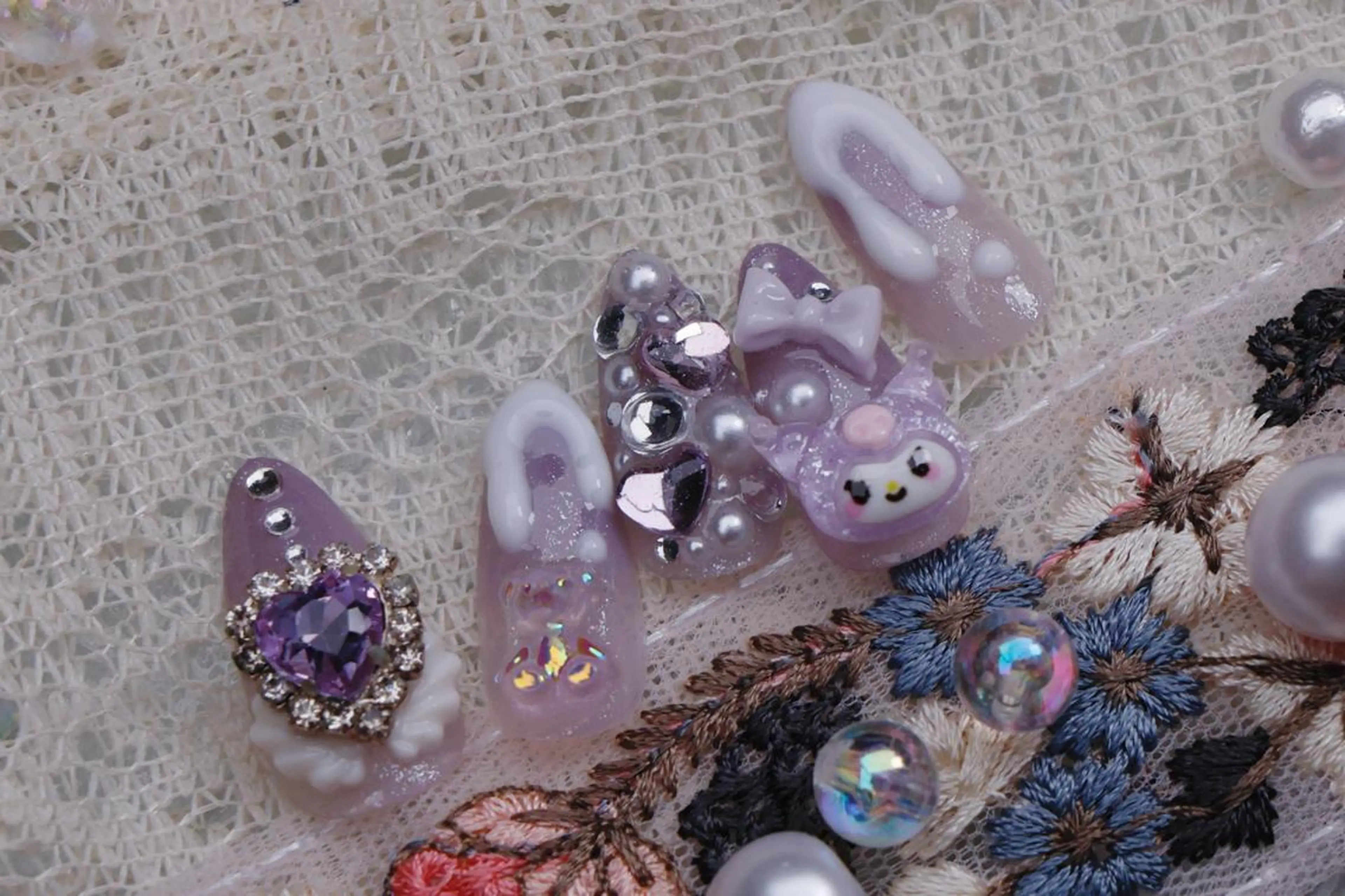 ネイル ハロウィン ロングネイル マグネットネイル スカルプネイル ネイルチップ Mss えりのネイルデザイン