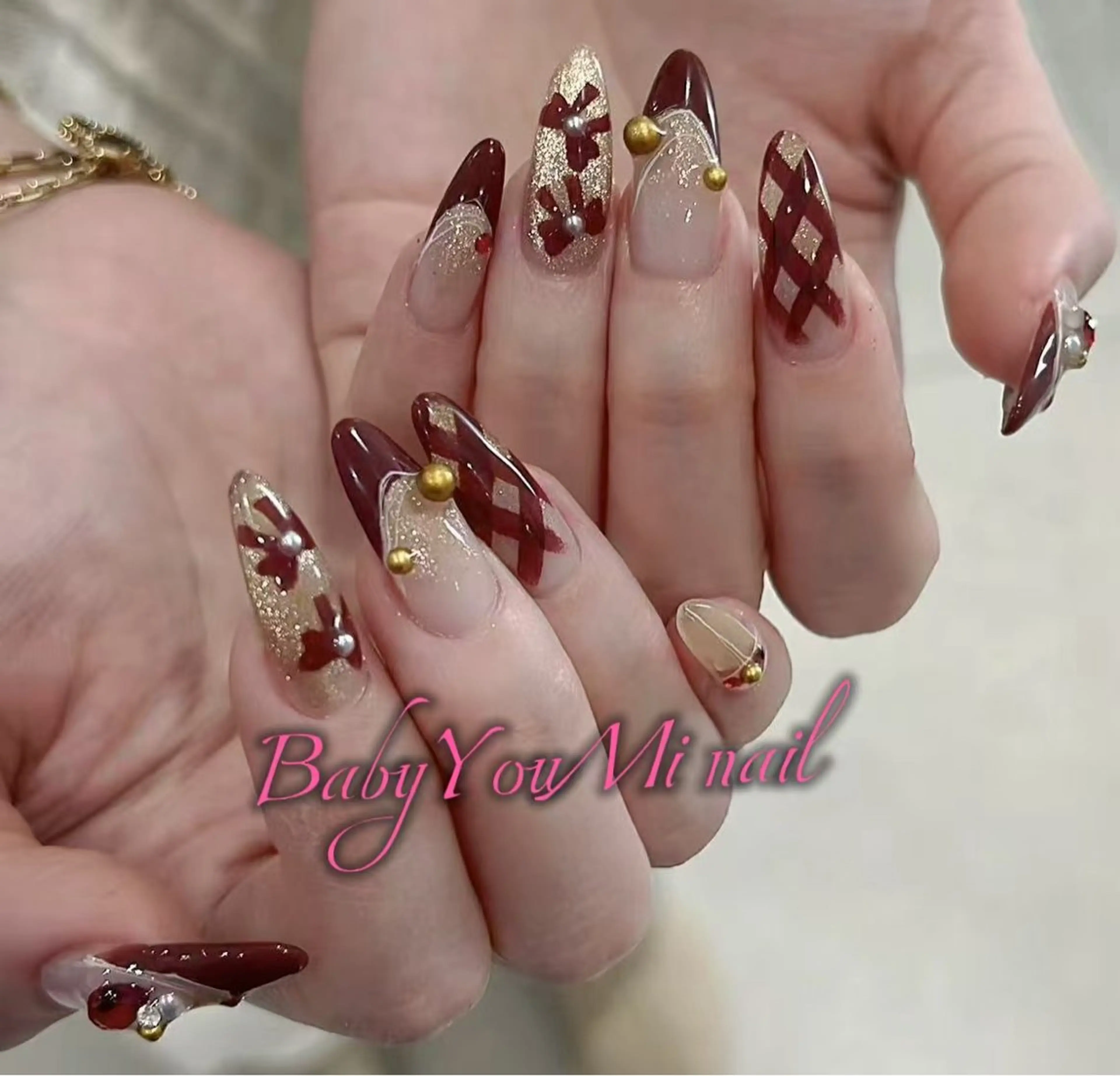 ネイル オーロラネイル 成人式 フットネイル フレンチネイル ジェルネイル ハンドネイル BabyYouMi nailのネイルデザイン