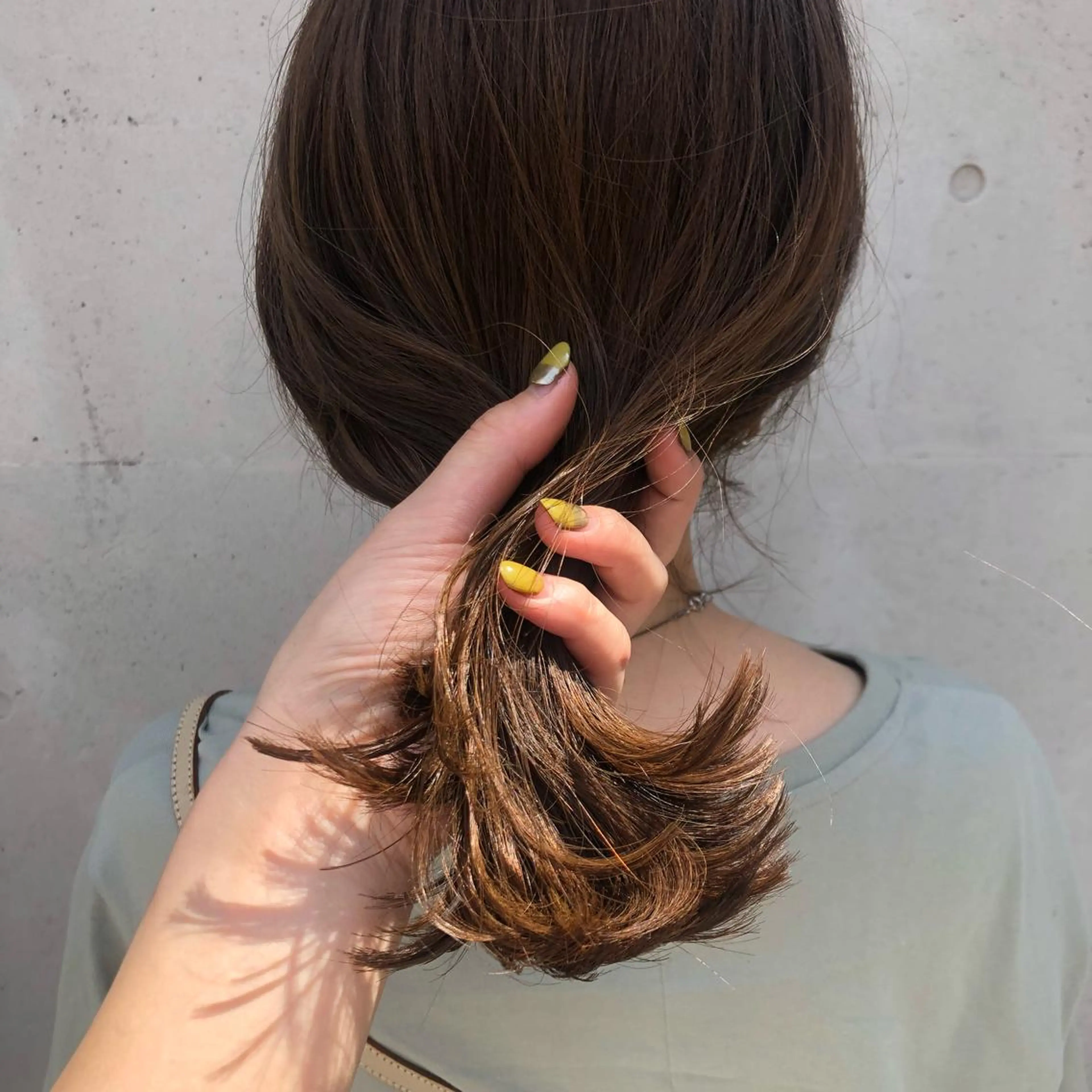 セミロング カラー ヘアアレンジ ベージュカラー 透明感カラー カット ヘアカラー トリートメント 酸性縮毛矯正🧴韓国 レイヤー/髪質改善のヘアスタイル