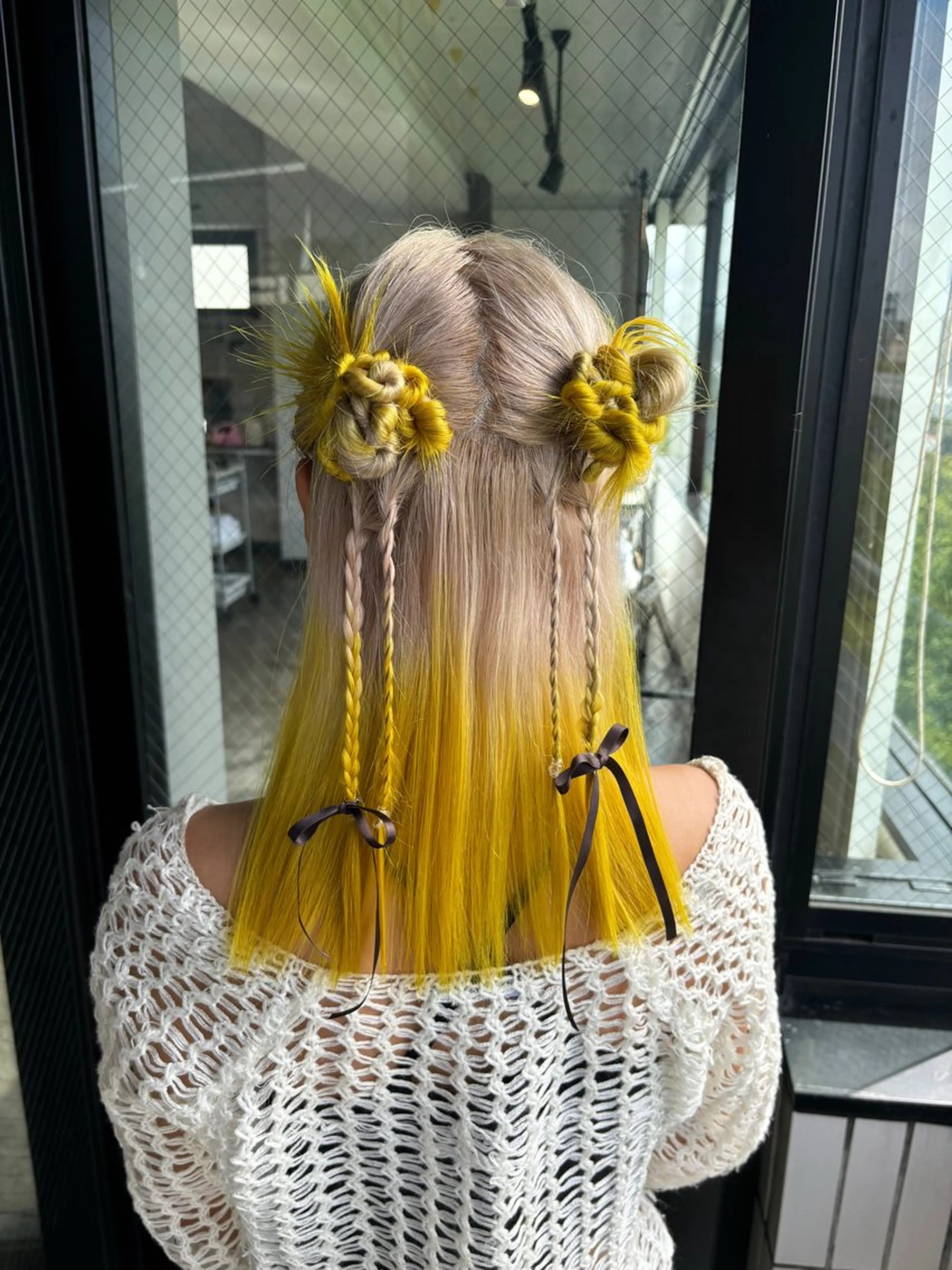 ミディアム ヘアアレンジ 💫miyu💫デザ インカラー/アレンジのヘアスタイル