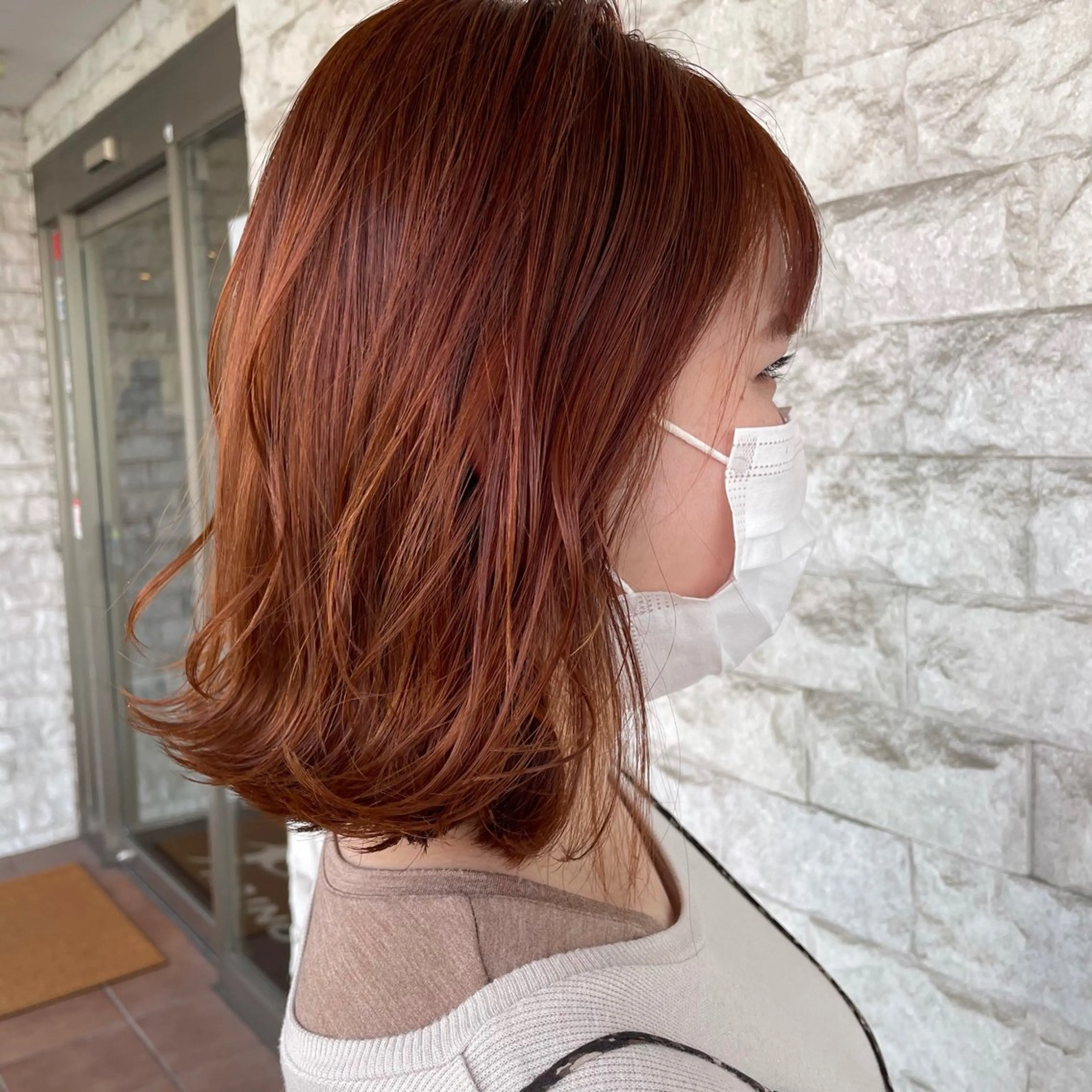 ミディアム カラー ヘアカラー トリートメント sunny side 大名　りょう👸🏼のヘアスタイル