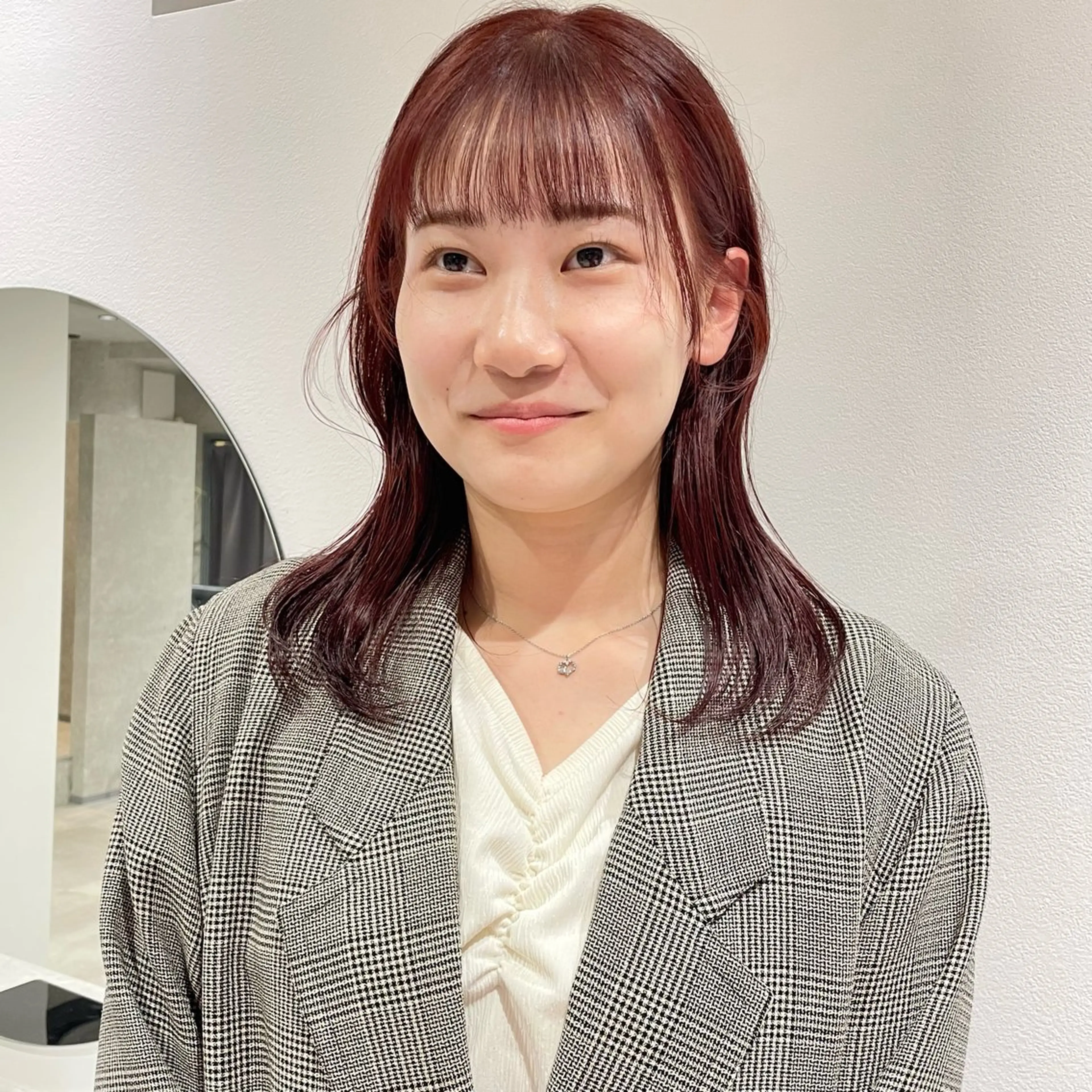 ミディアム カラー カット ヘアカラー トリートメント 🍊暖色×顔周り 🍊cocoroのヘアスタイル