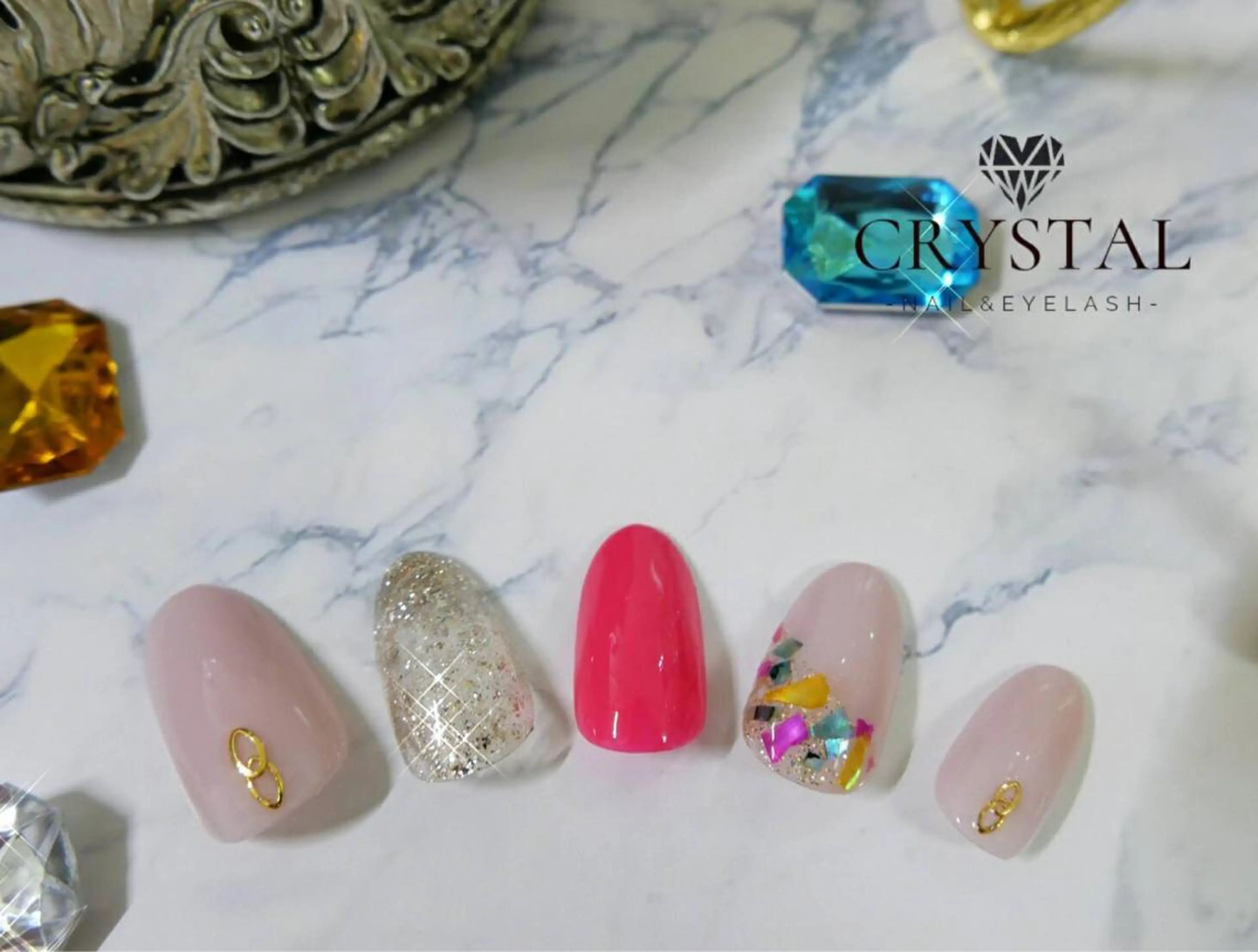 ネイル ジェルネイル ゴージャス パラジェル CL Nailのネイルデザイン