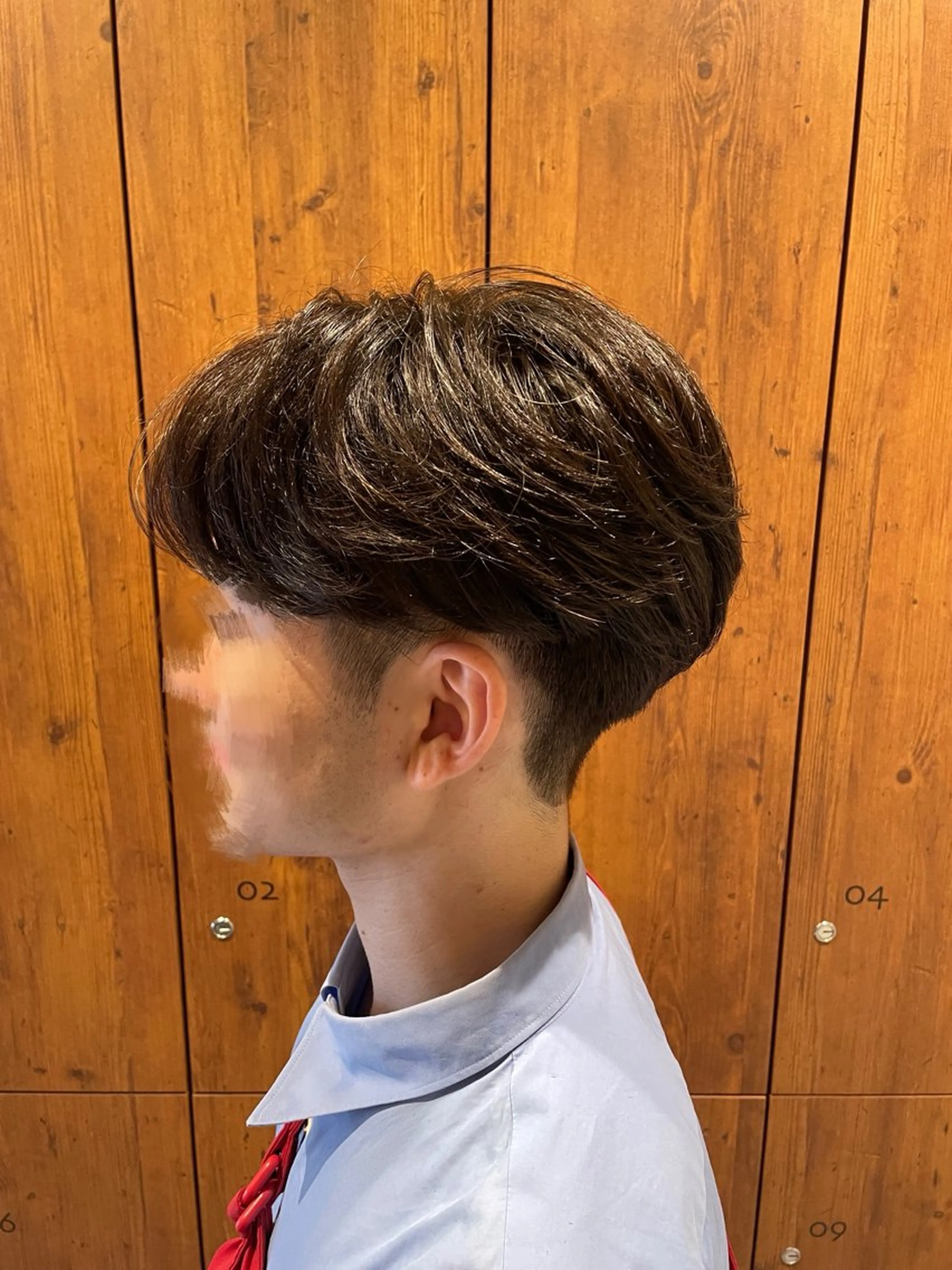 ショート パーマ メンズ フェザーパーマ メンズパーマ センターパート/ メンズパーマ/怜哉のヘアスタイル