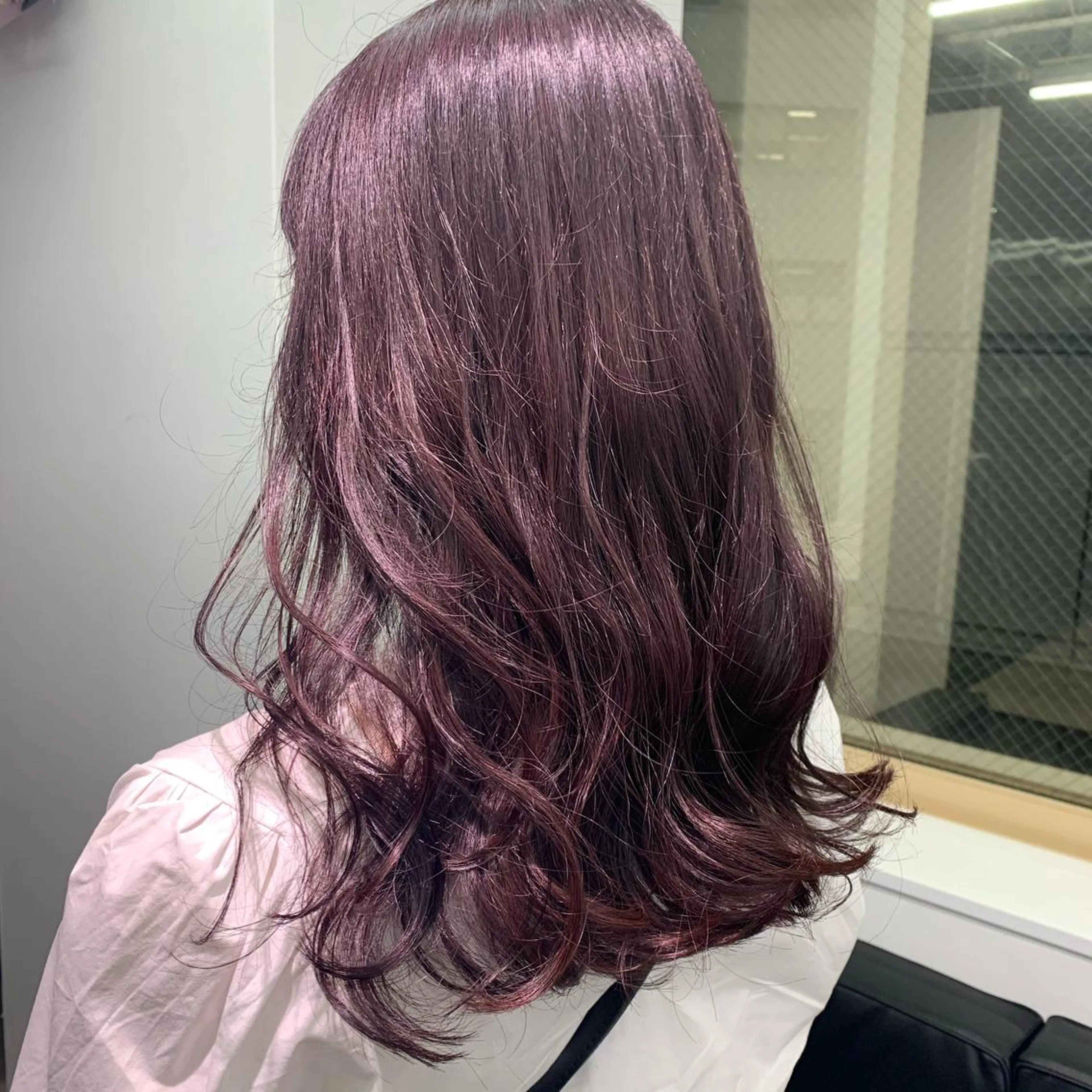 ロング カラー 韓国🤍ワンホンヘア みかん🇨🇳のヘアスタイル