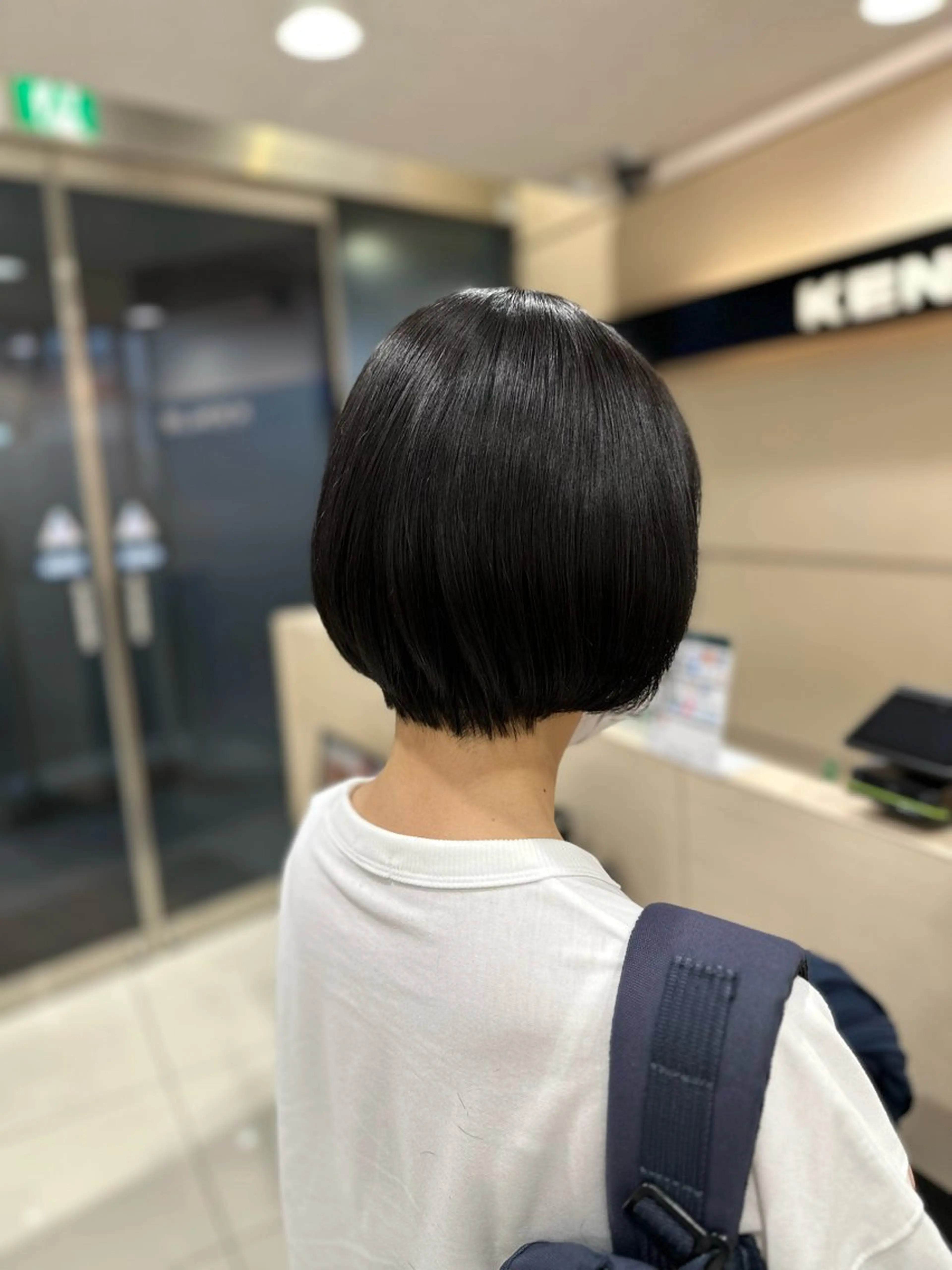 ショート カラー 丸みショート ショートヘア クロスパーマ/うる艶 カラー/Kurumiのヘアスタイル