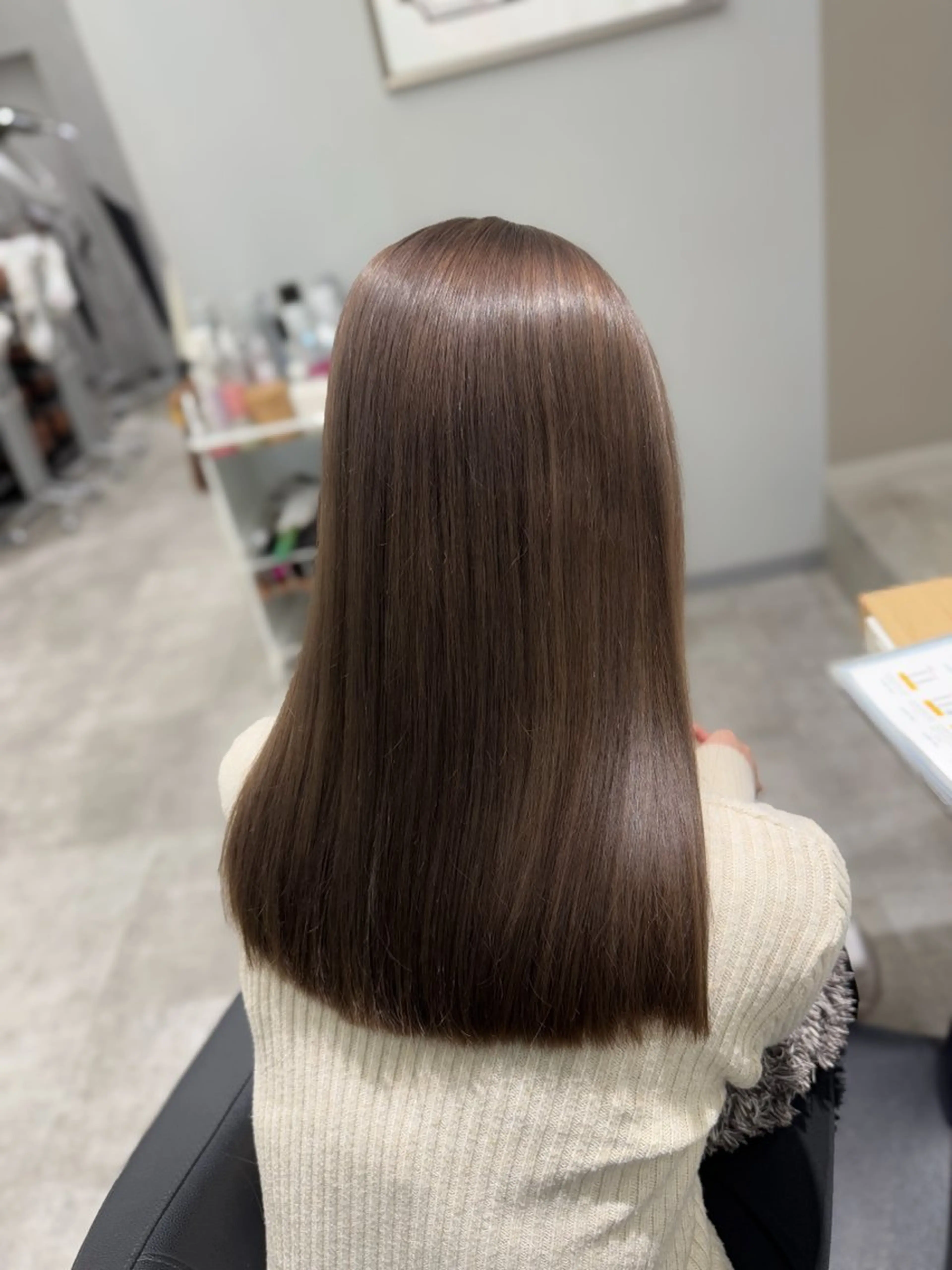 ロング カラー ベージュカラー ブリーチ ケアブリーチ ミルクティーベージュ 髪質改善 ヘアカラー トリートメント 巻ける髪質改善🫧ハ イライト/永田汰伊智のヘアスタイル