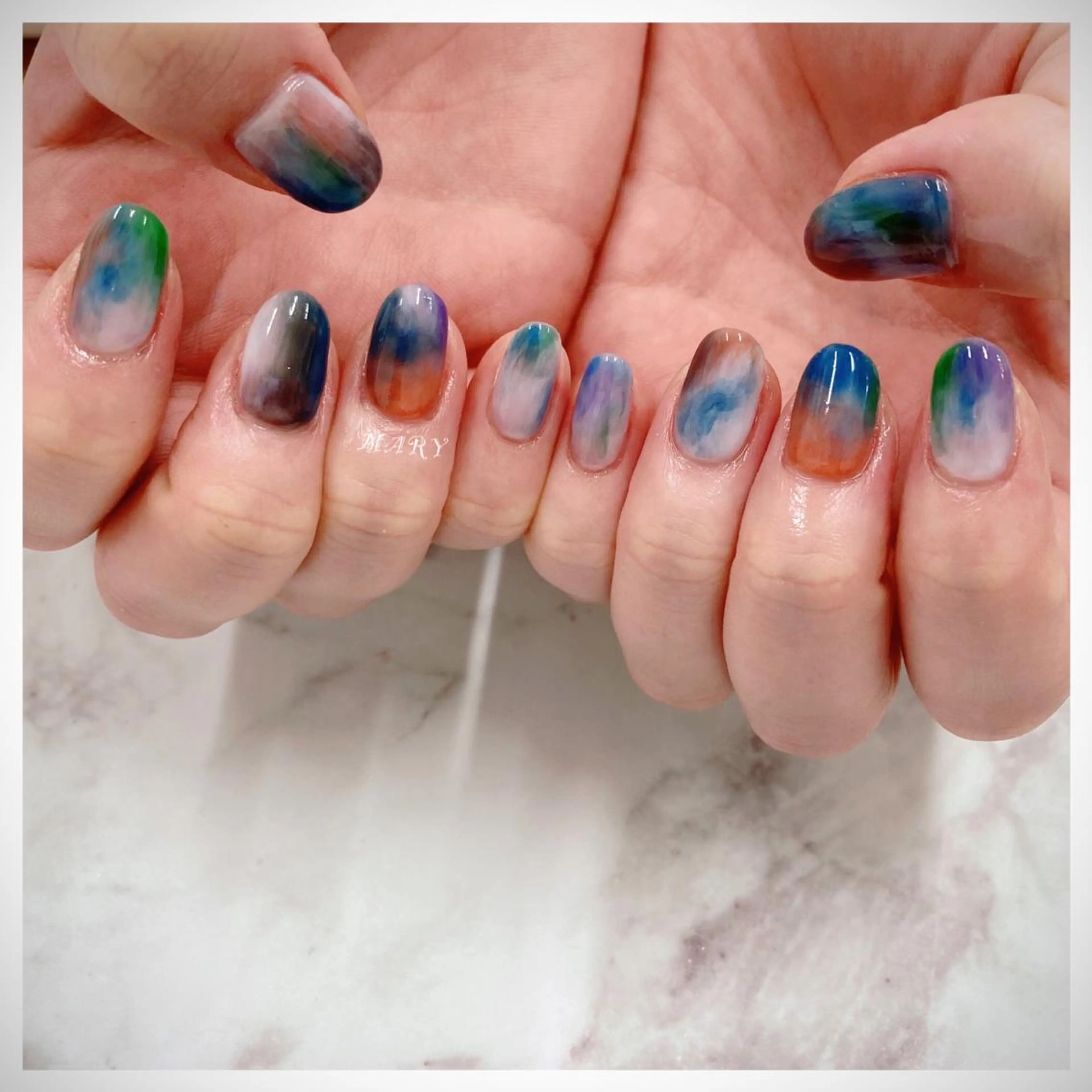 ネイル ニュアンスネイル ハンドネイル Mary nail .narumiのネイルデザイン