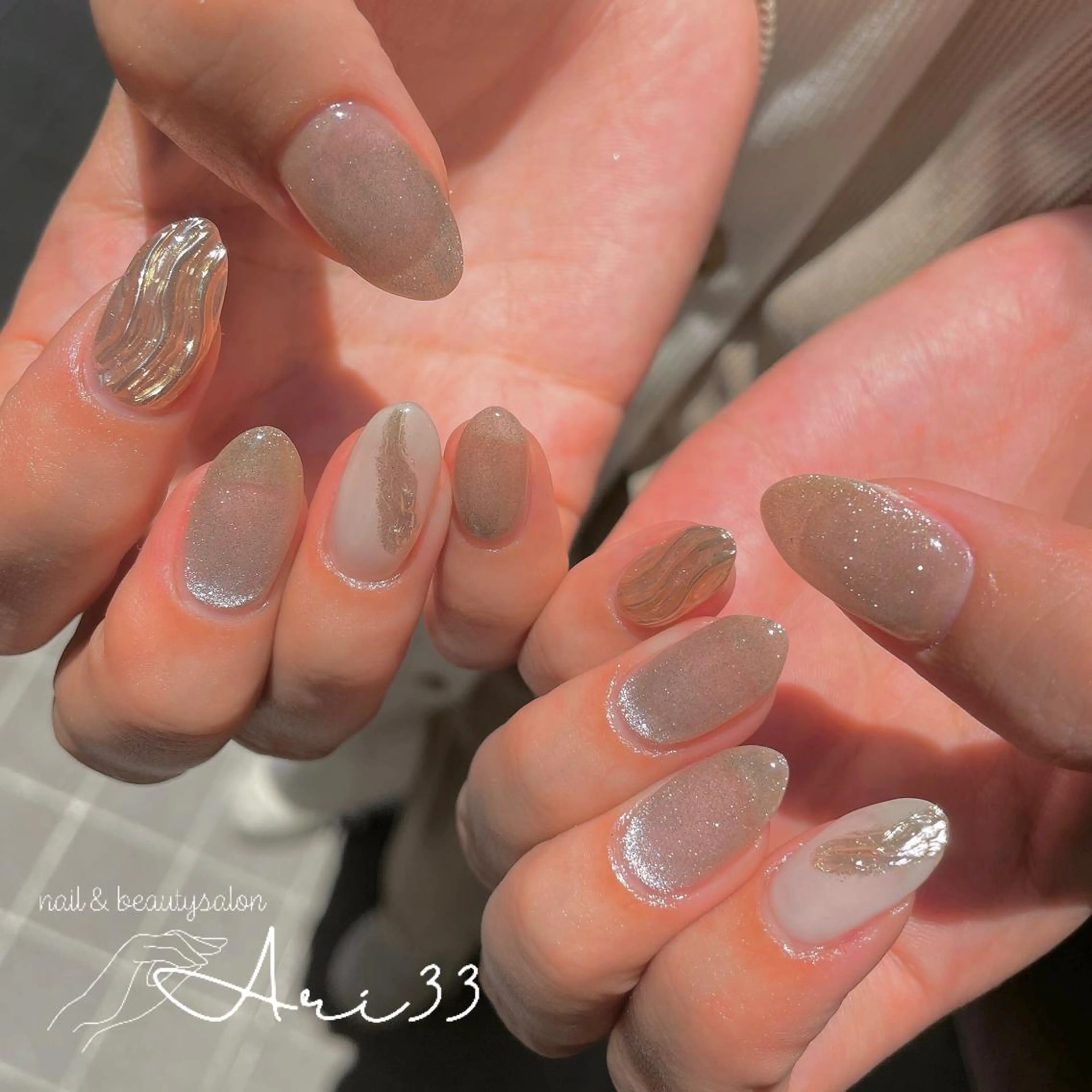 ネイル ハンドネイル プライベートサロン Ari33nailのネイルデザイン