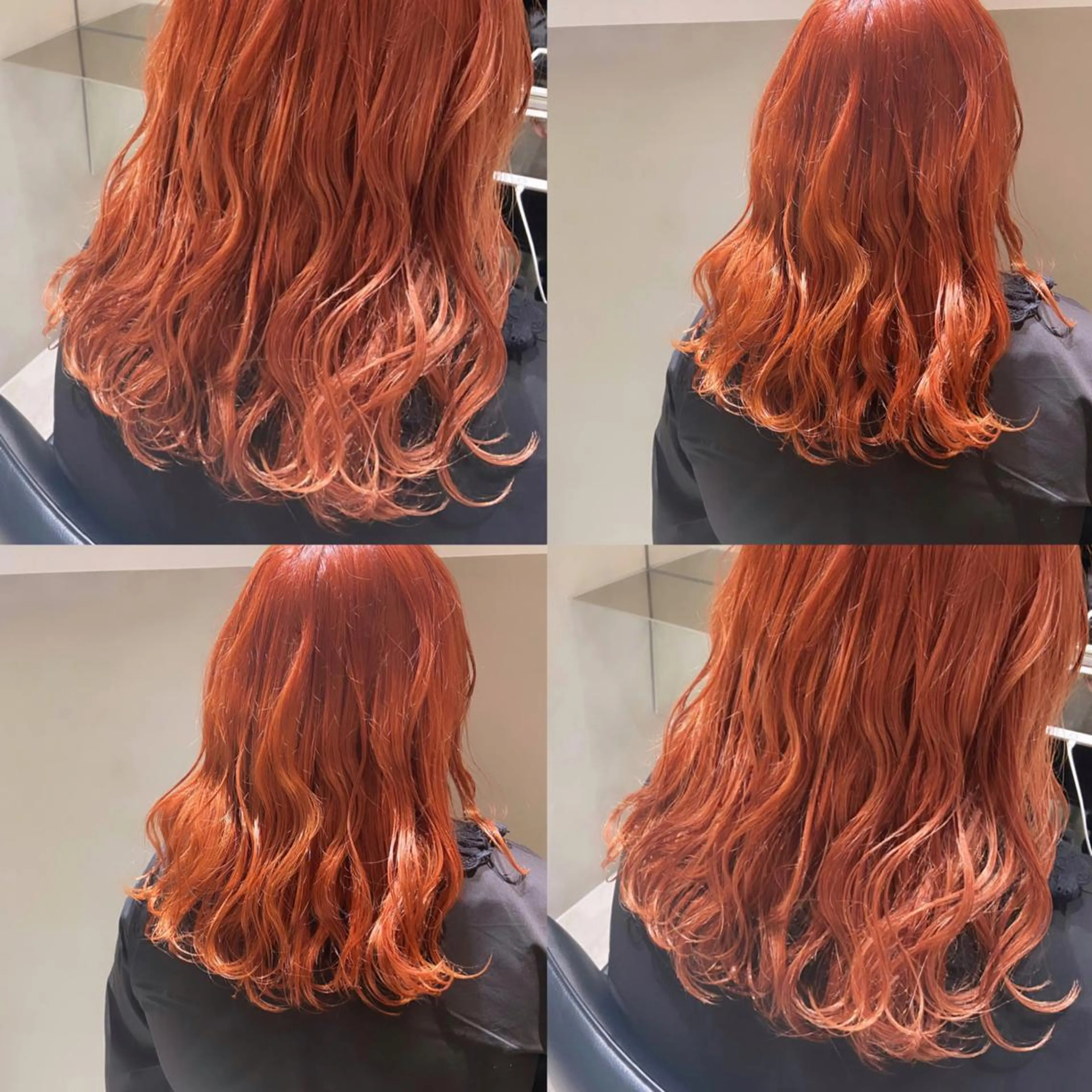 セミロング カラー ハイトーンカラー オレンジ ヘアカラー トリートメント ヘッドスパ ヘアセット カジュアルを女っぽく 𝗮𝘆𝗮𝗰𝗼のヘアスタイル