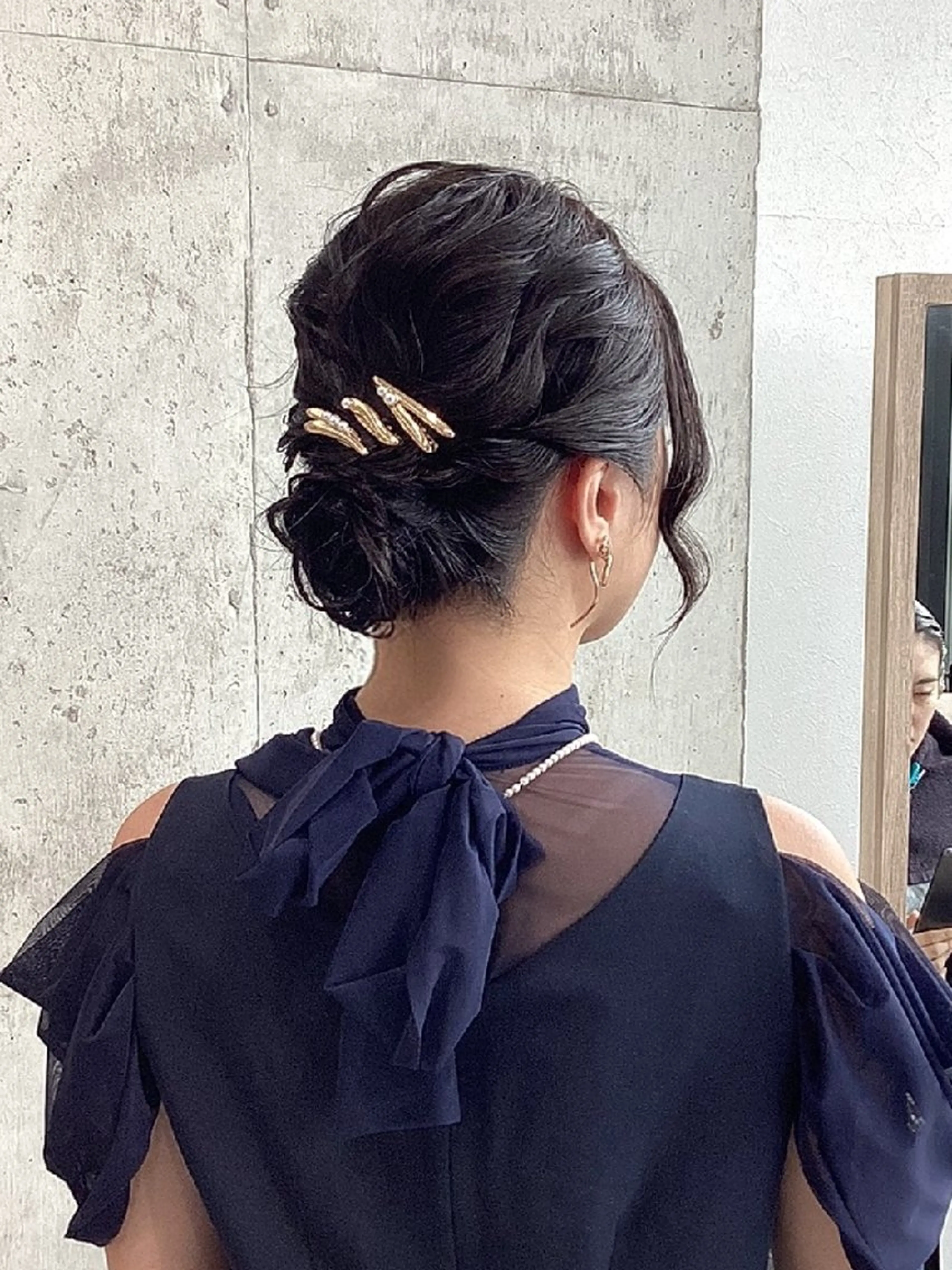 セミロング ヘアアレンジ ヘアセット ヘアアレンジ/柔らか 艶カラー/AKARIのヘアスタイル