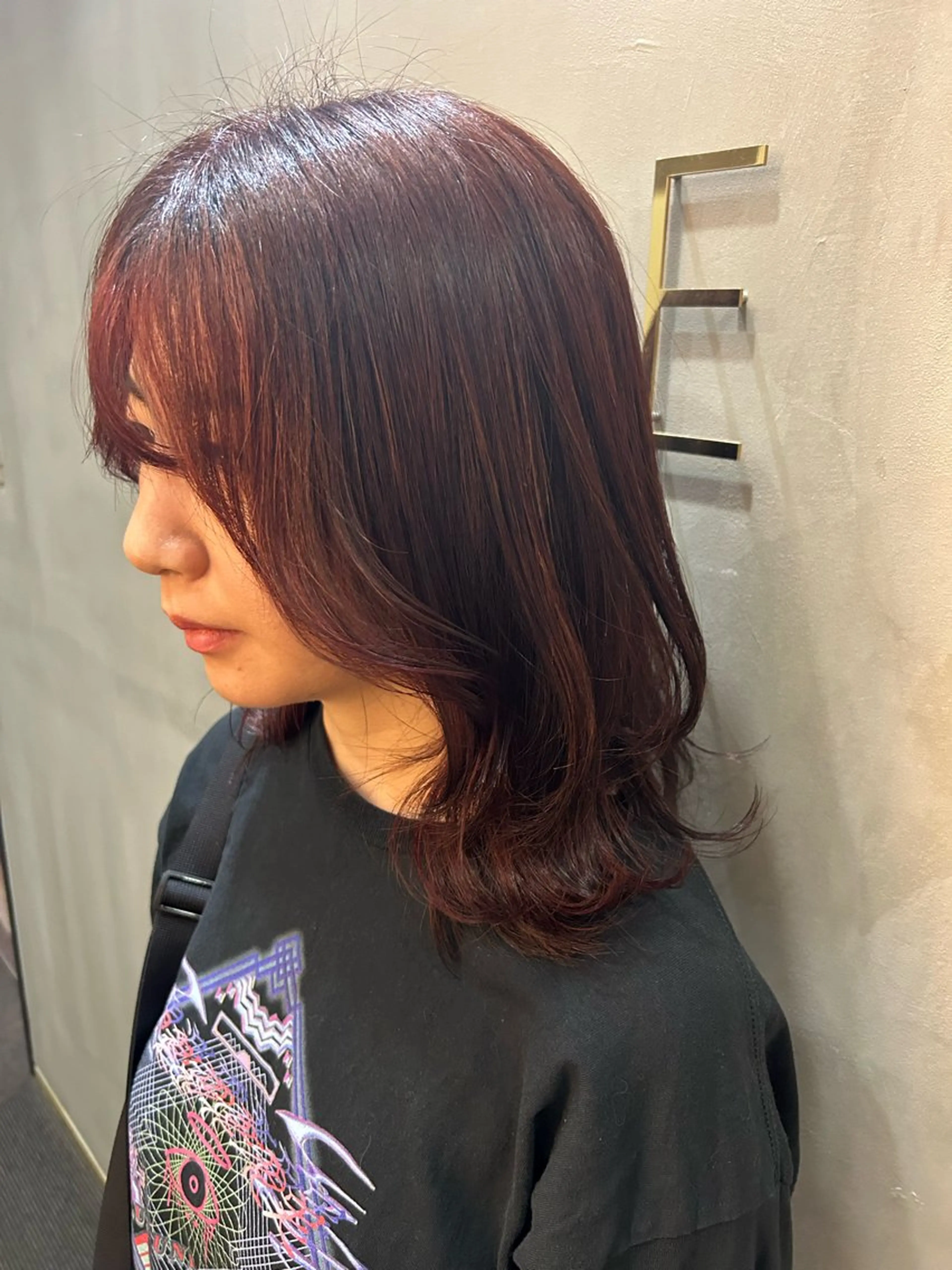 セミロング カラー 韓国×髪質改善カラー 💎hinaのヘアスタイル