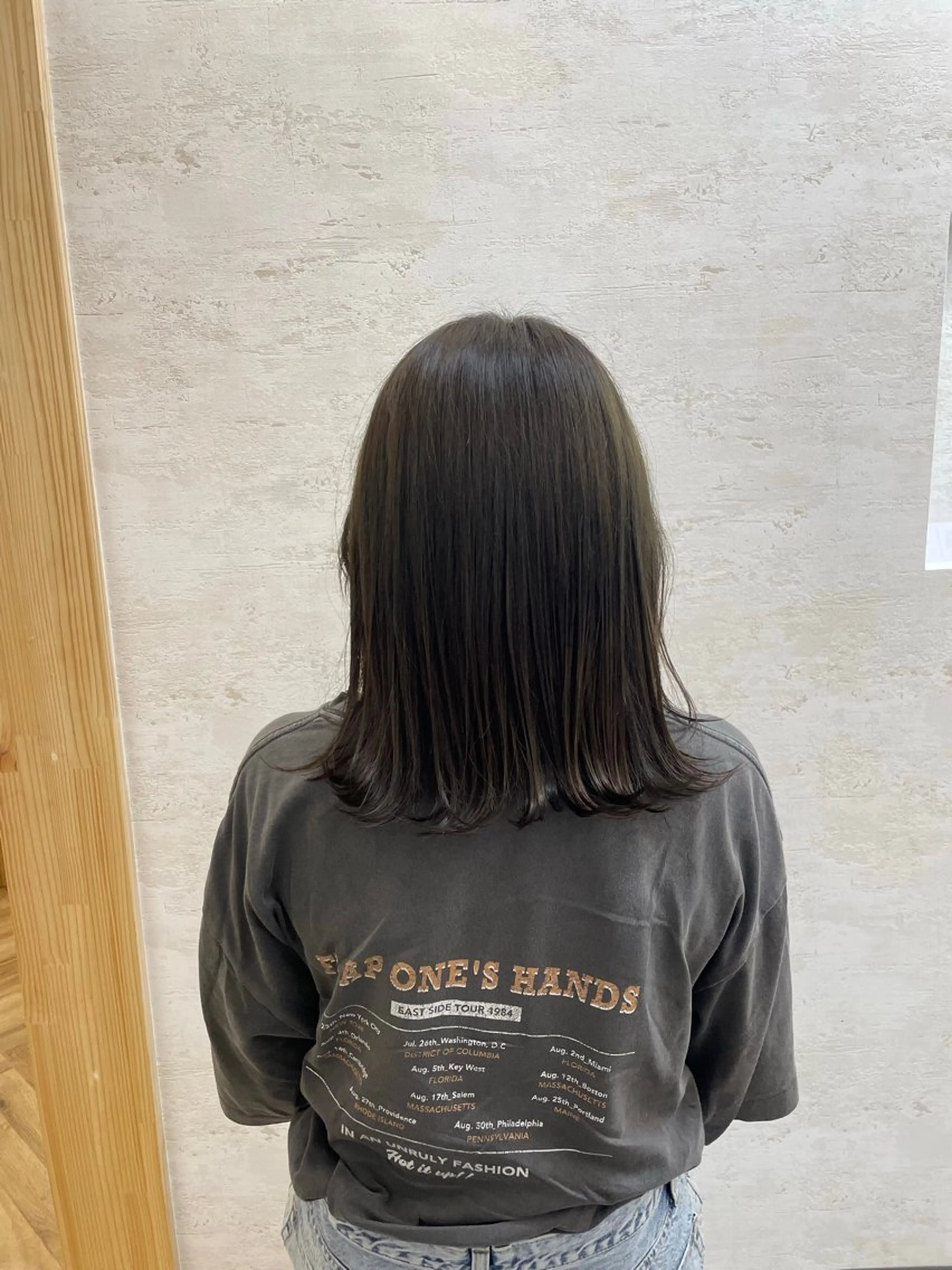 ミディアム カット ヘアカラー トリートメント 高橋 芽衣のヘアスタイル