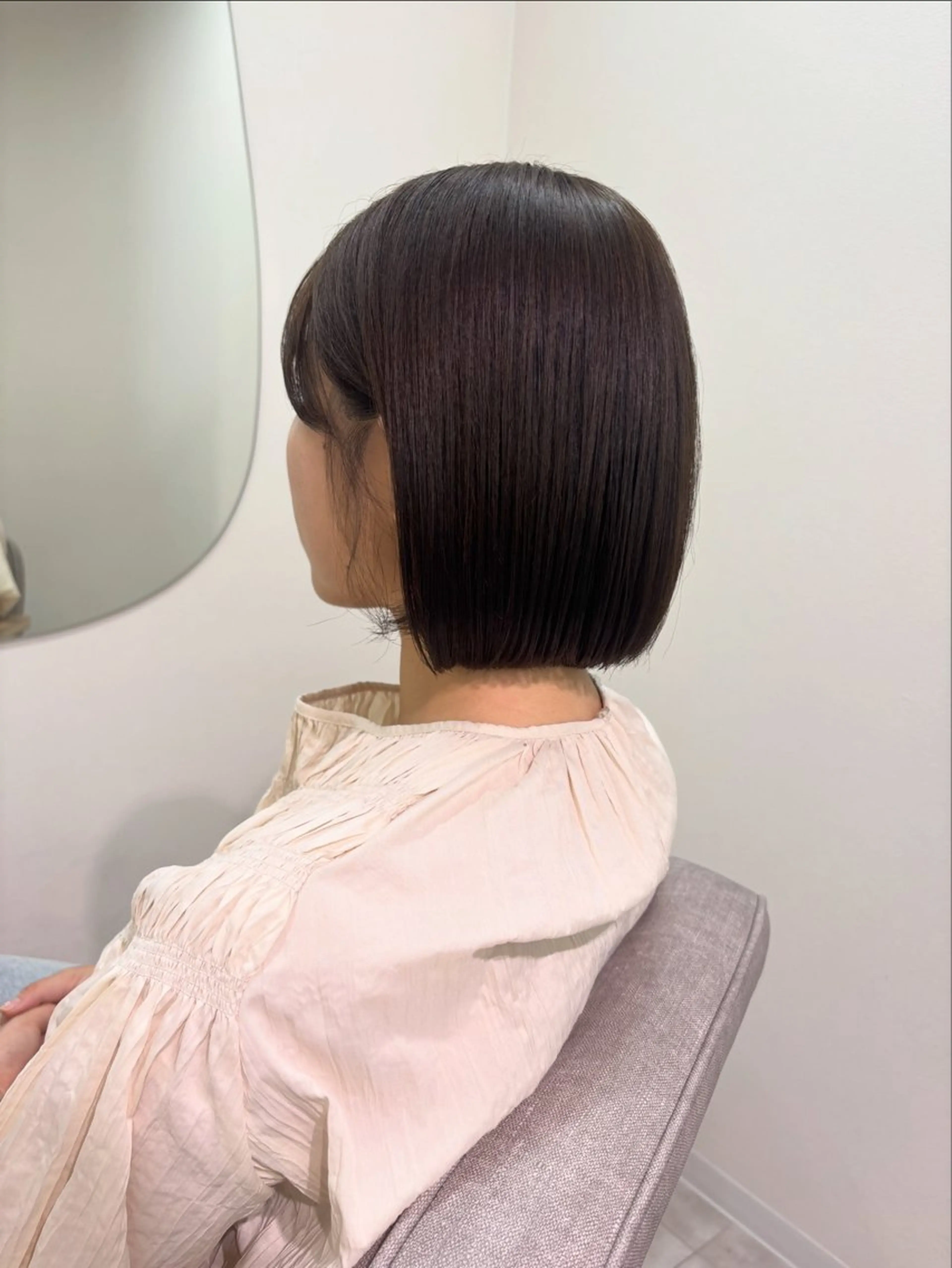 ショート カット 縮毛矯正 トリートメント ヘッドスパ 広島/ヘアセット /ベージュ/わかなのヘアスタイル
