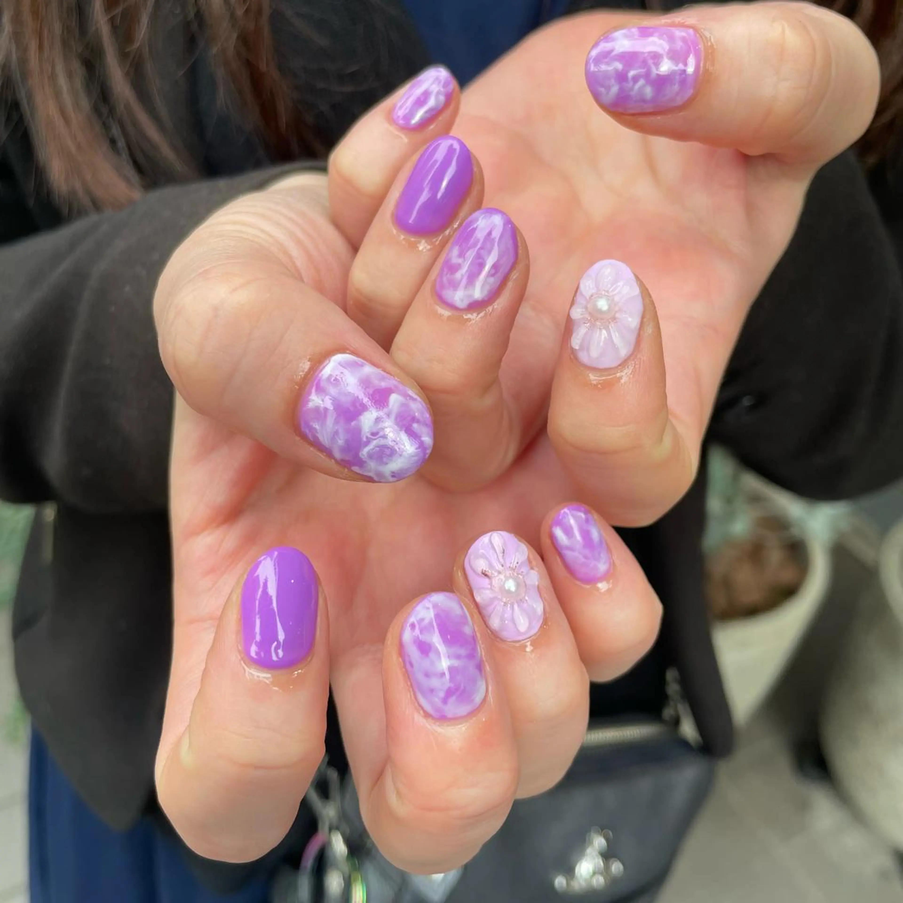 ネイル ハンドネイル ハイトーン🦄ネイル 💞のぶちのネイルデザイン