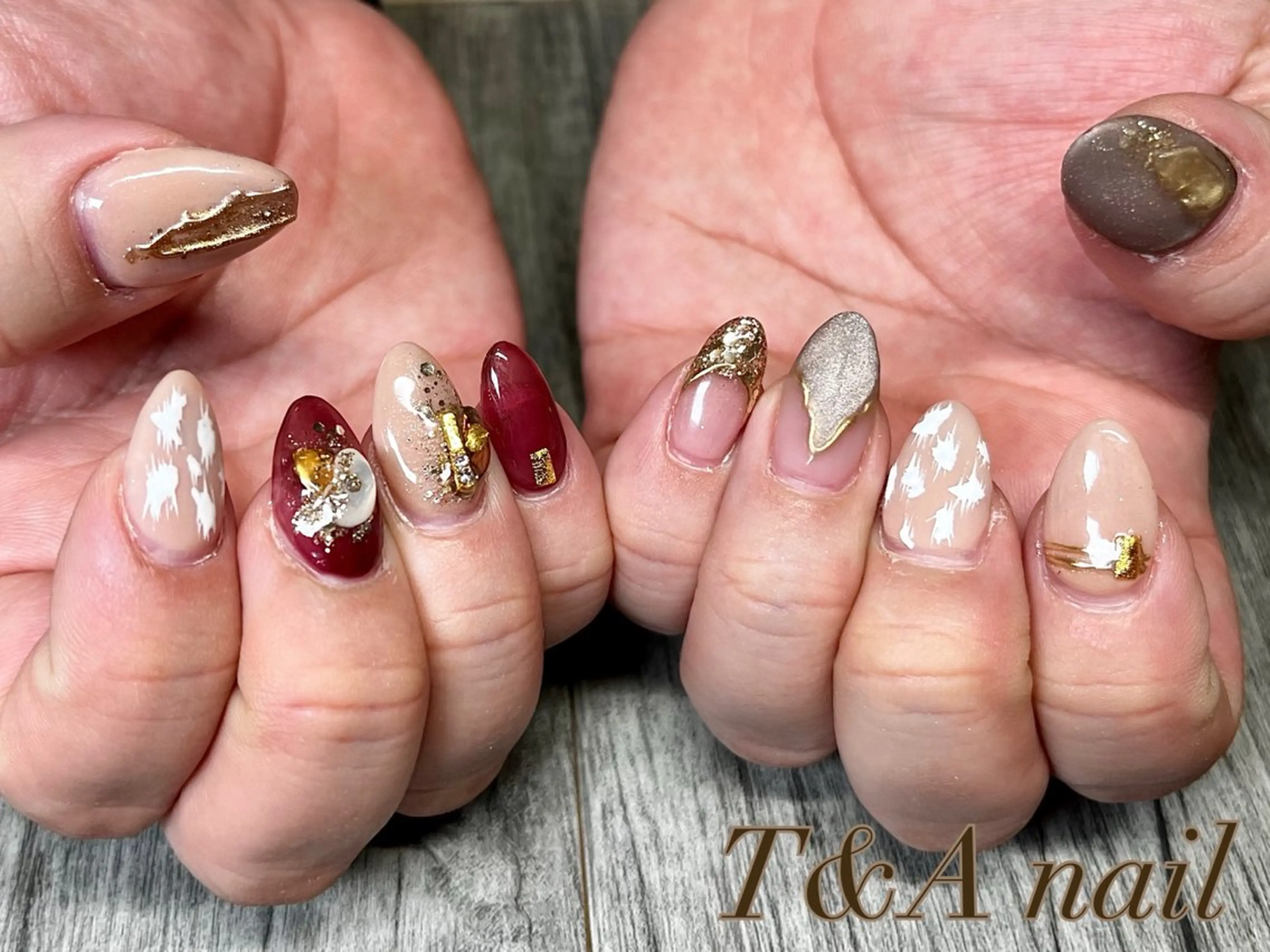 ネイル 長さ出し ジェルネイル ニュアンスネイル オフィスネイル スカルプネイル ハンドネイル T&A nailのネイルデザイン