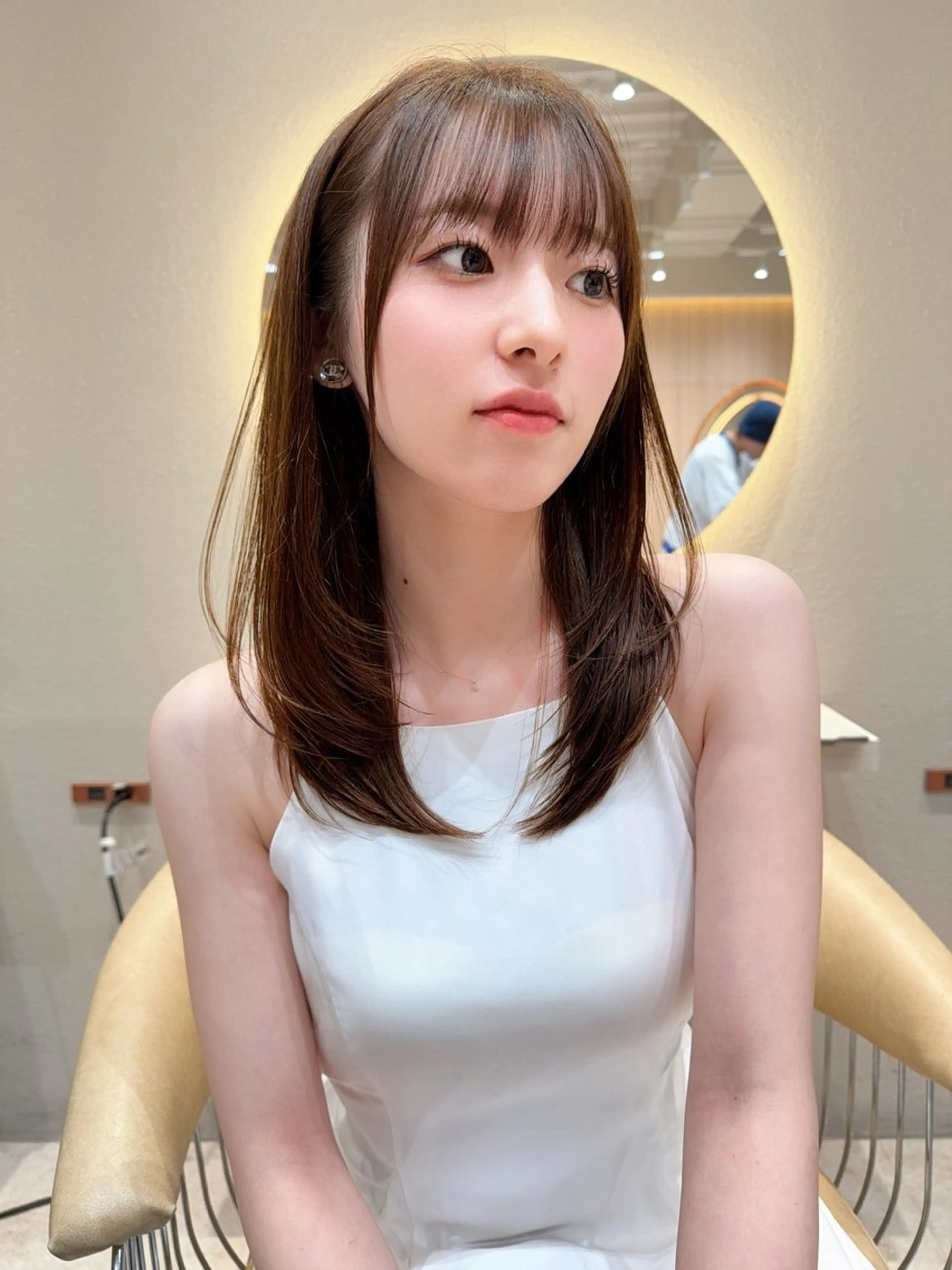 セミロング カラー カット ヘアカラー トリートメント レイヤー❣️縮毛矯 川村利幸のヘアスタイル