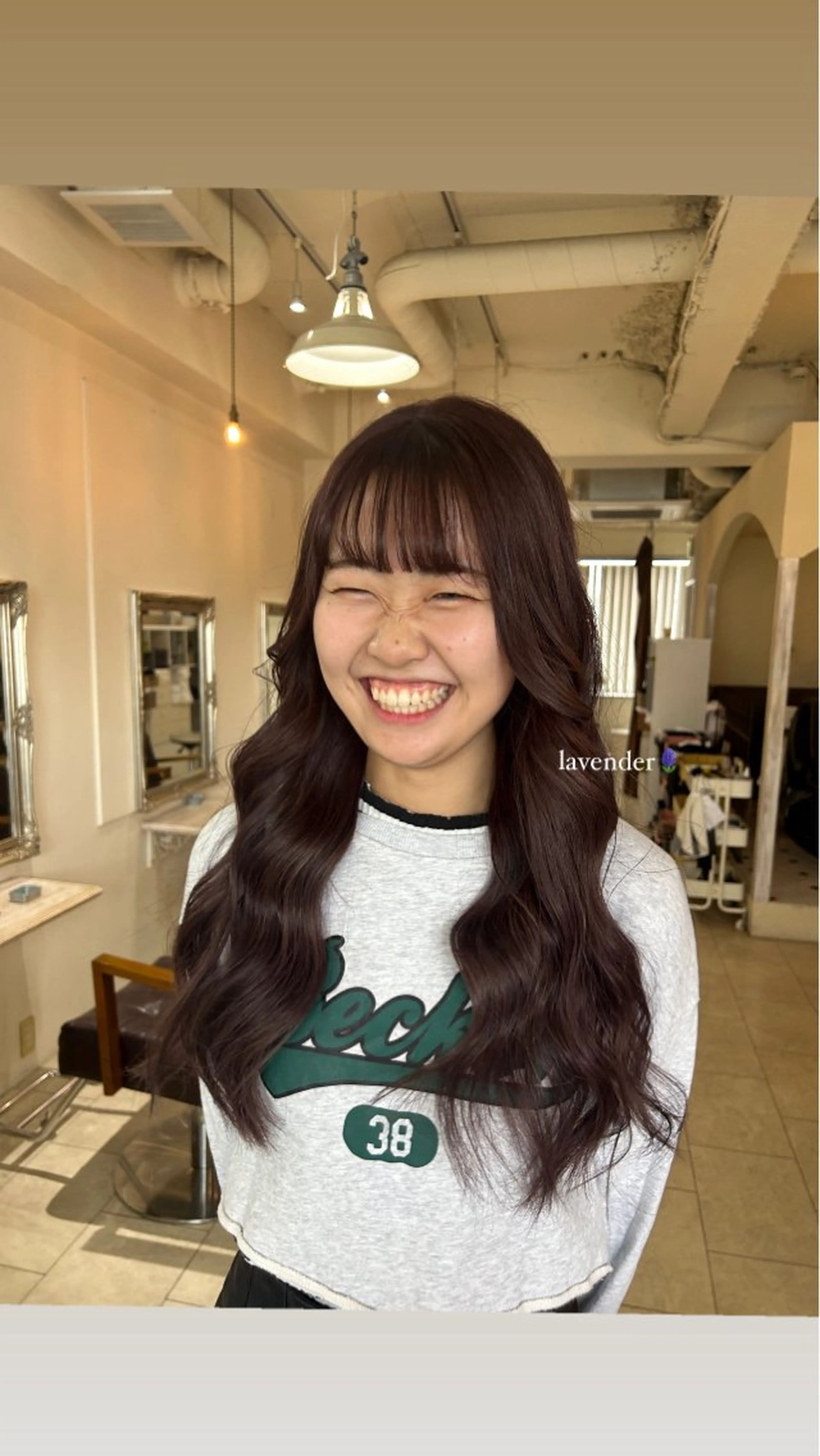 ロング ヘアカラー Maho/海外 レイヤー/ハッシュのヘアスタイル