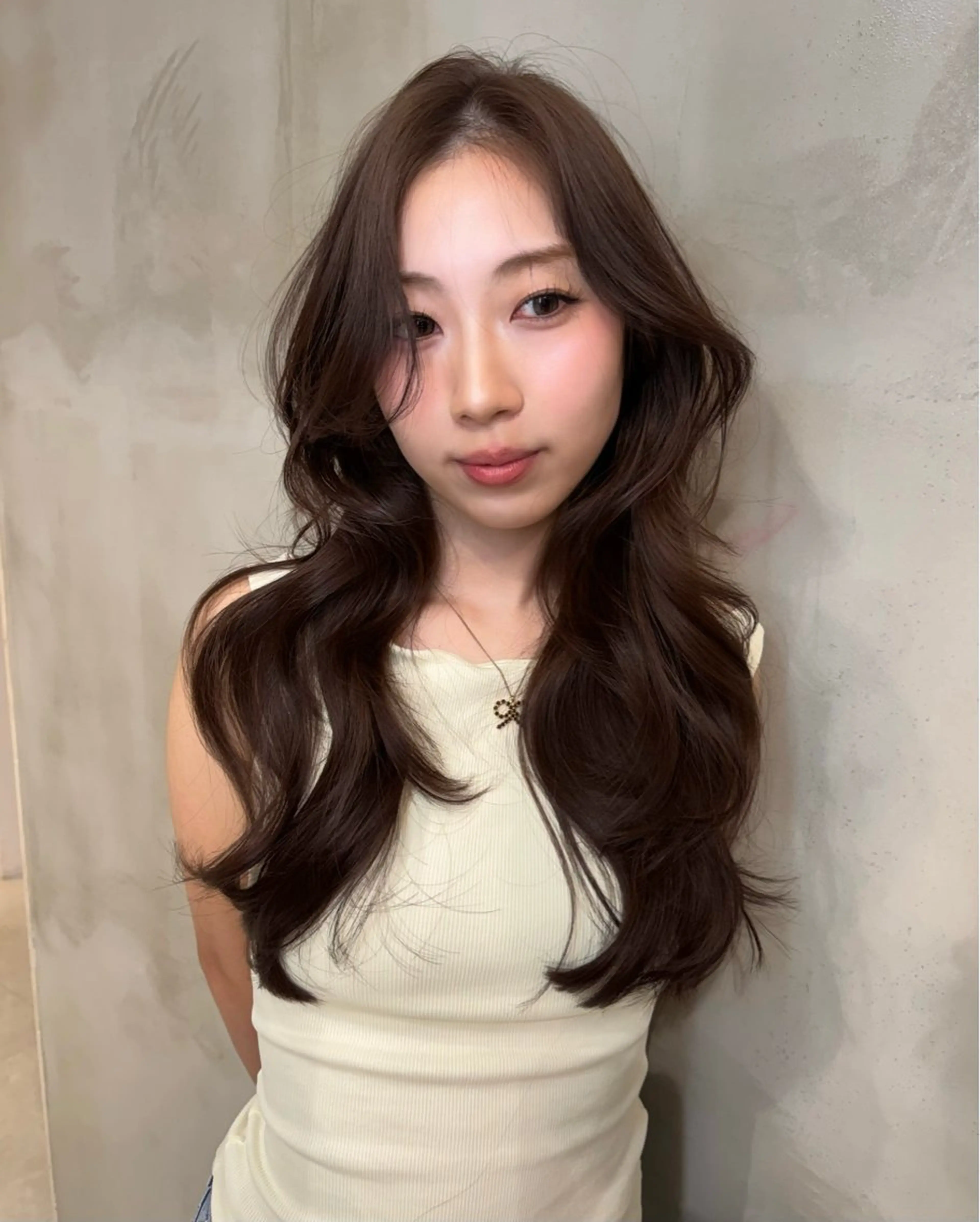 セミロング カラー 艶カラー♡クール トレンドヘア♡アユミのヘアスタイル