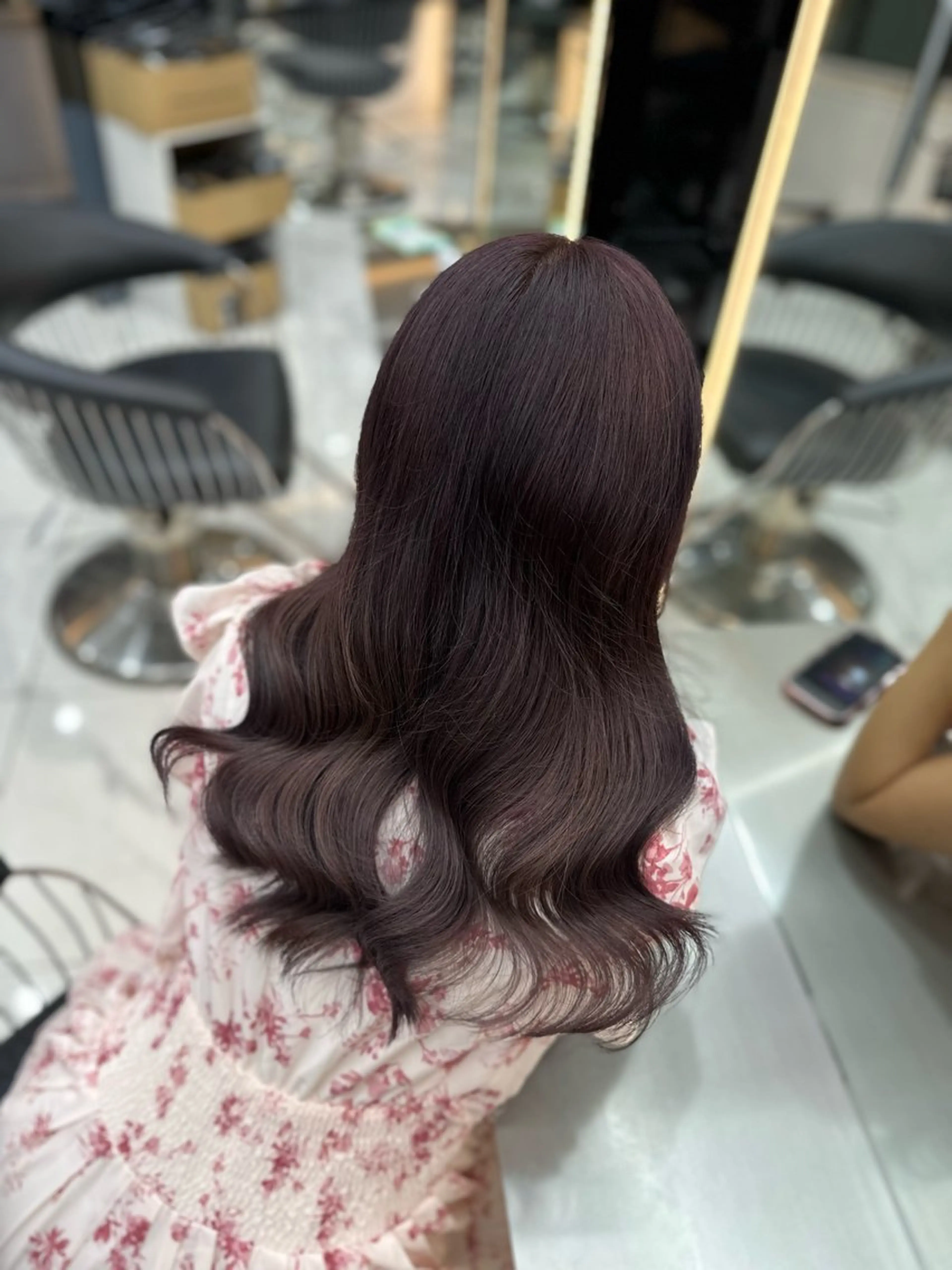 ロング カラー アッシュ パープルカラー パープルアッシュ ヘアカラー トリートメント 【Lapis 渋谷本店】りかのヘアスタイル