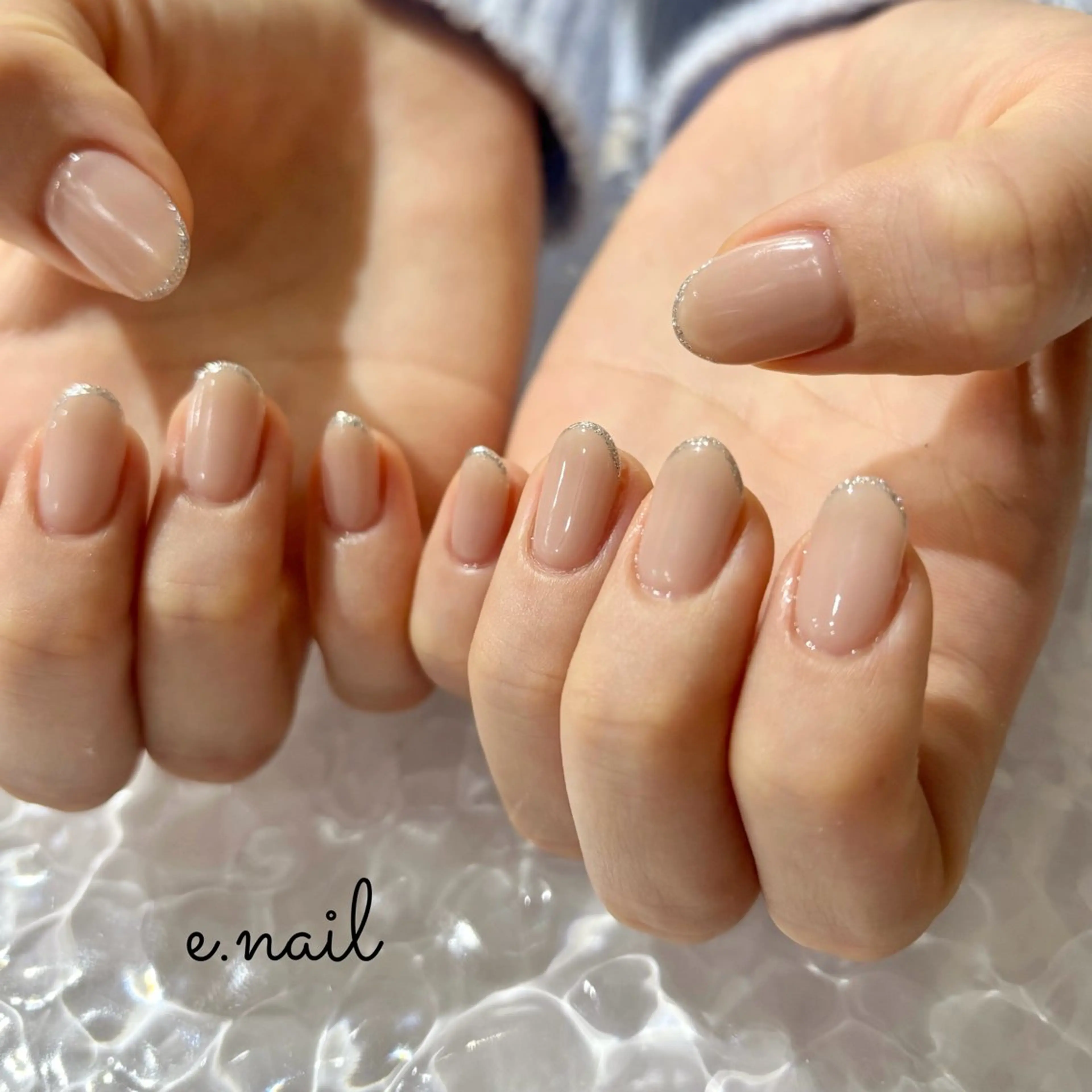 ネイル ラメ(グリッター) ワンカラーネイル ハンドネイル N.design mineのネイルデザイン