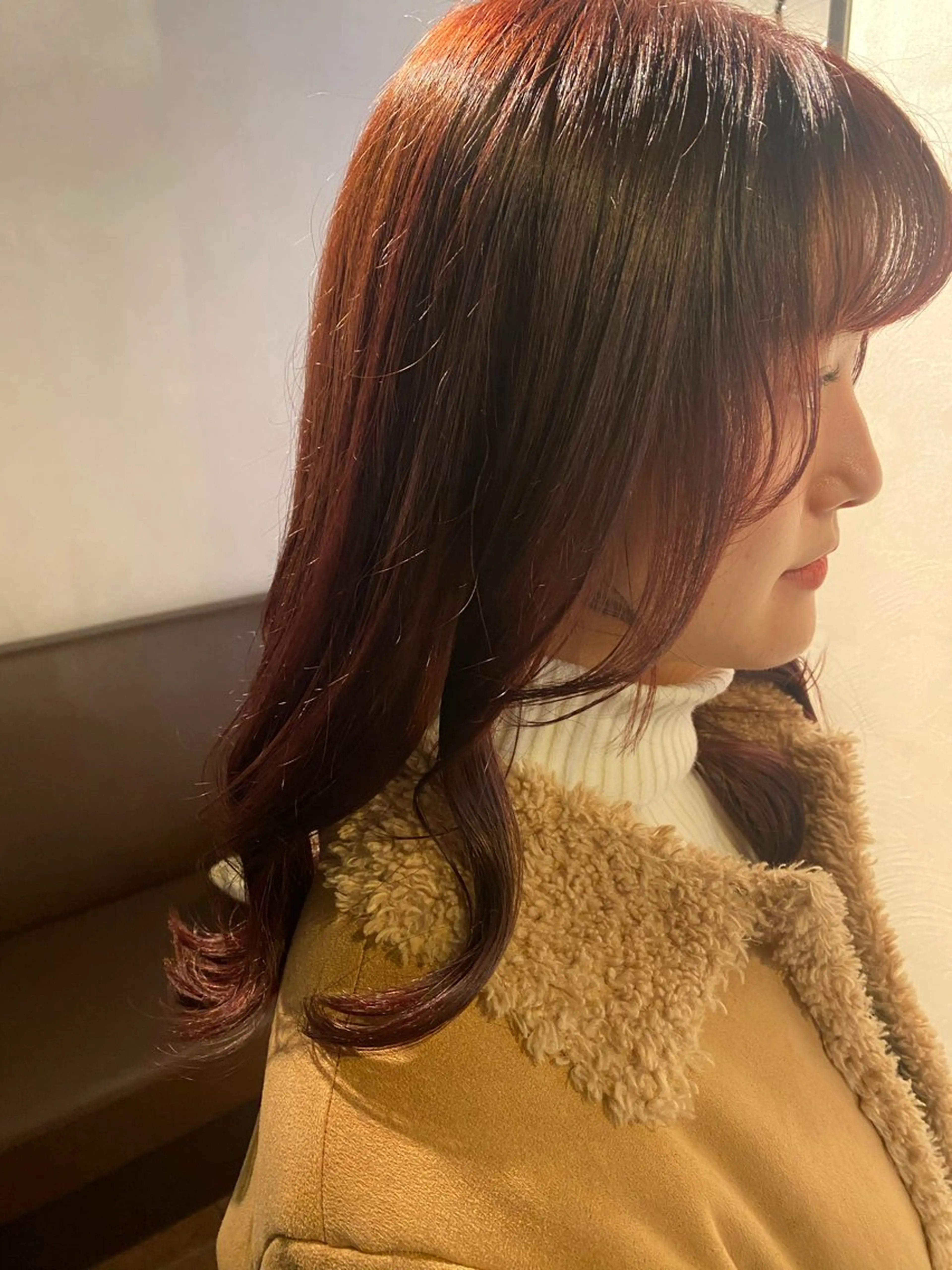 セミロング 顔周りカット 💠𝚈 𝚄 𝙸 💠のヘアスタイル