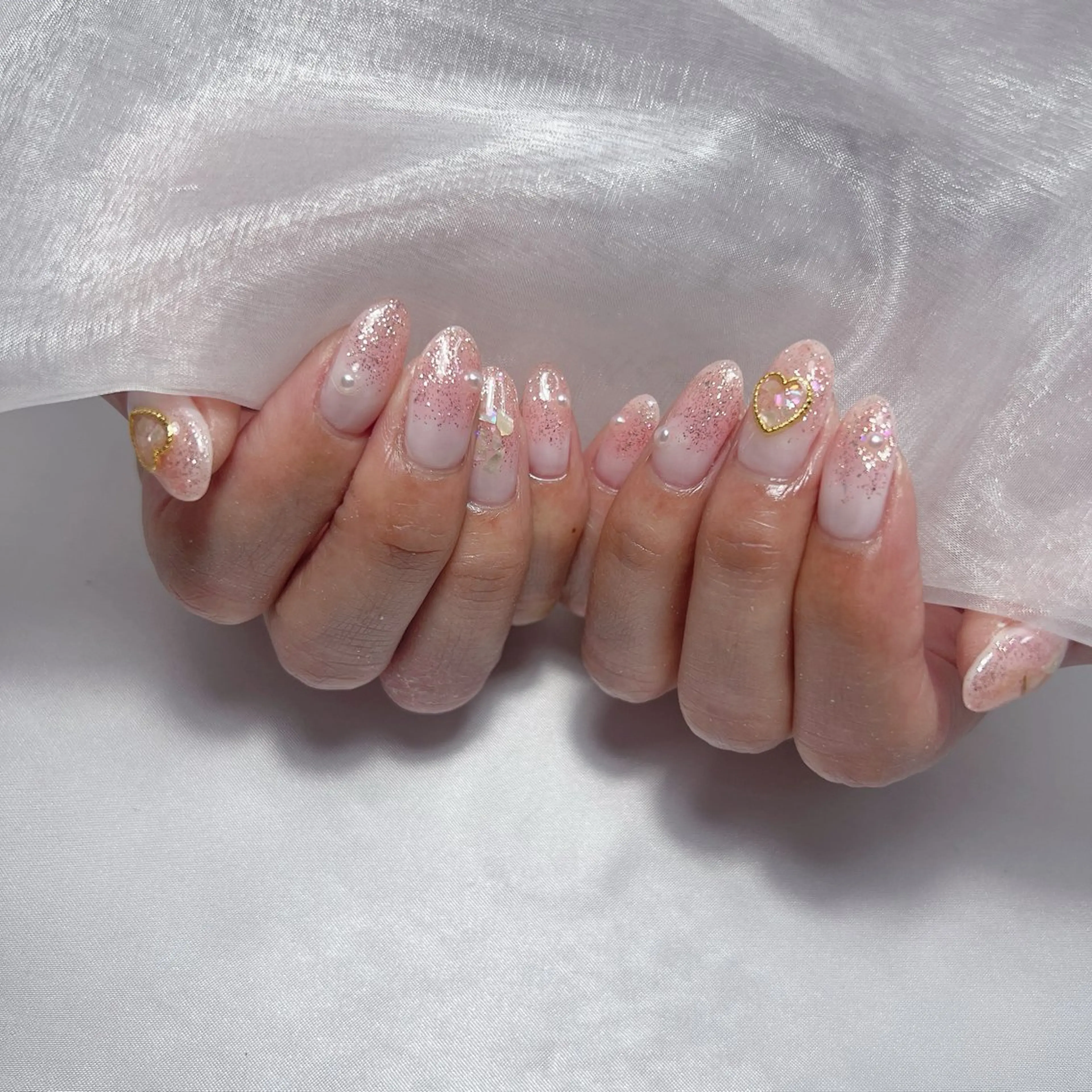 ネイル ジェルネイル 韓国ネイル ラメ(グリッター) マグネットネイル ミラーネイル ハンドネイル nail salon Rewardのネイルデザイン