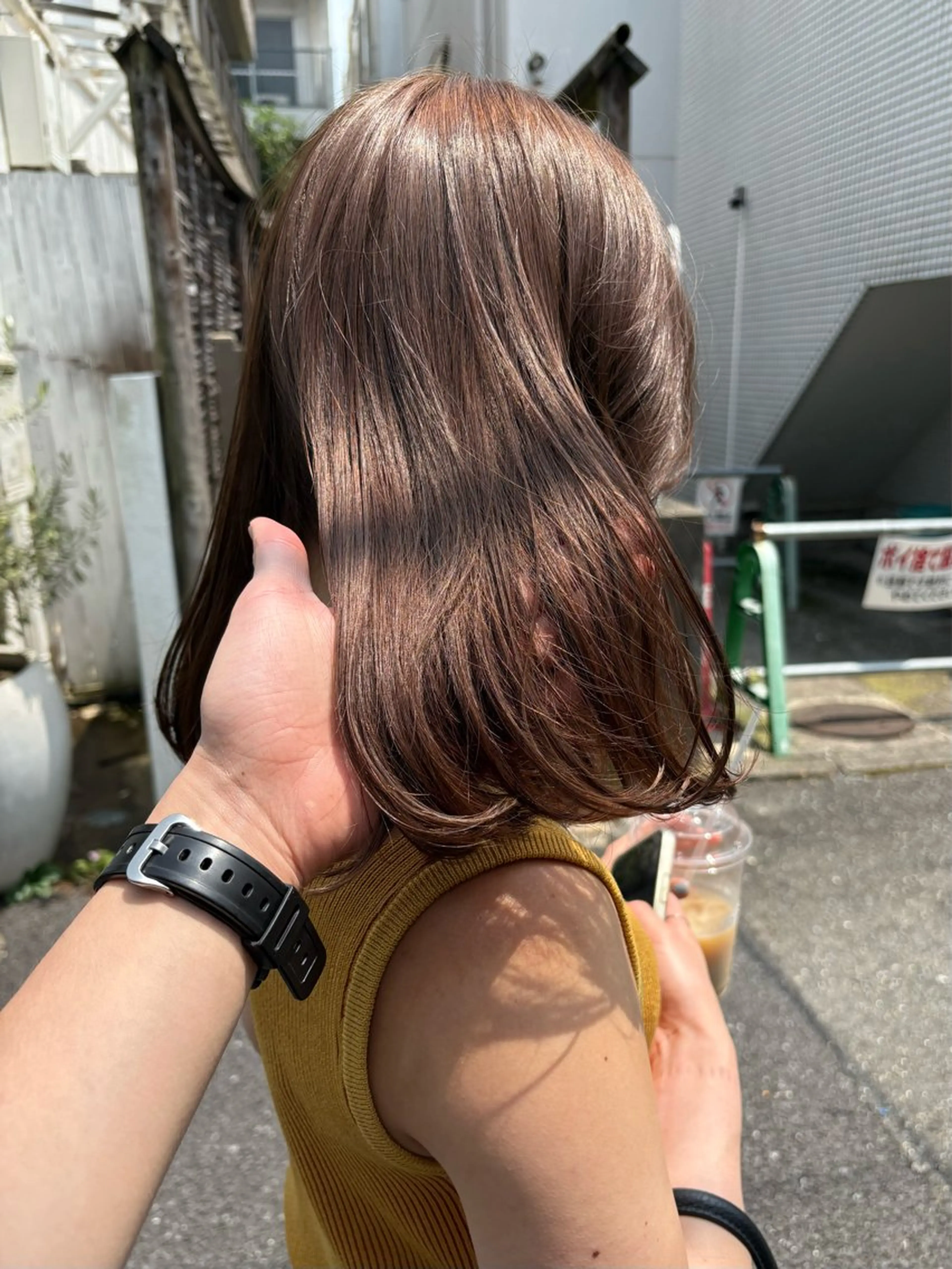 ミディアム カラー カット ヘアカラー トリートメント 村田 りょうやのヘアスタイル