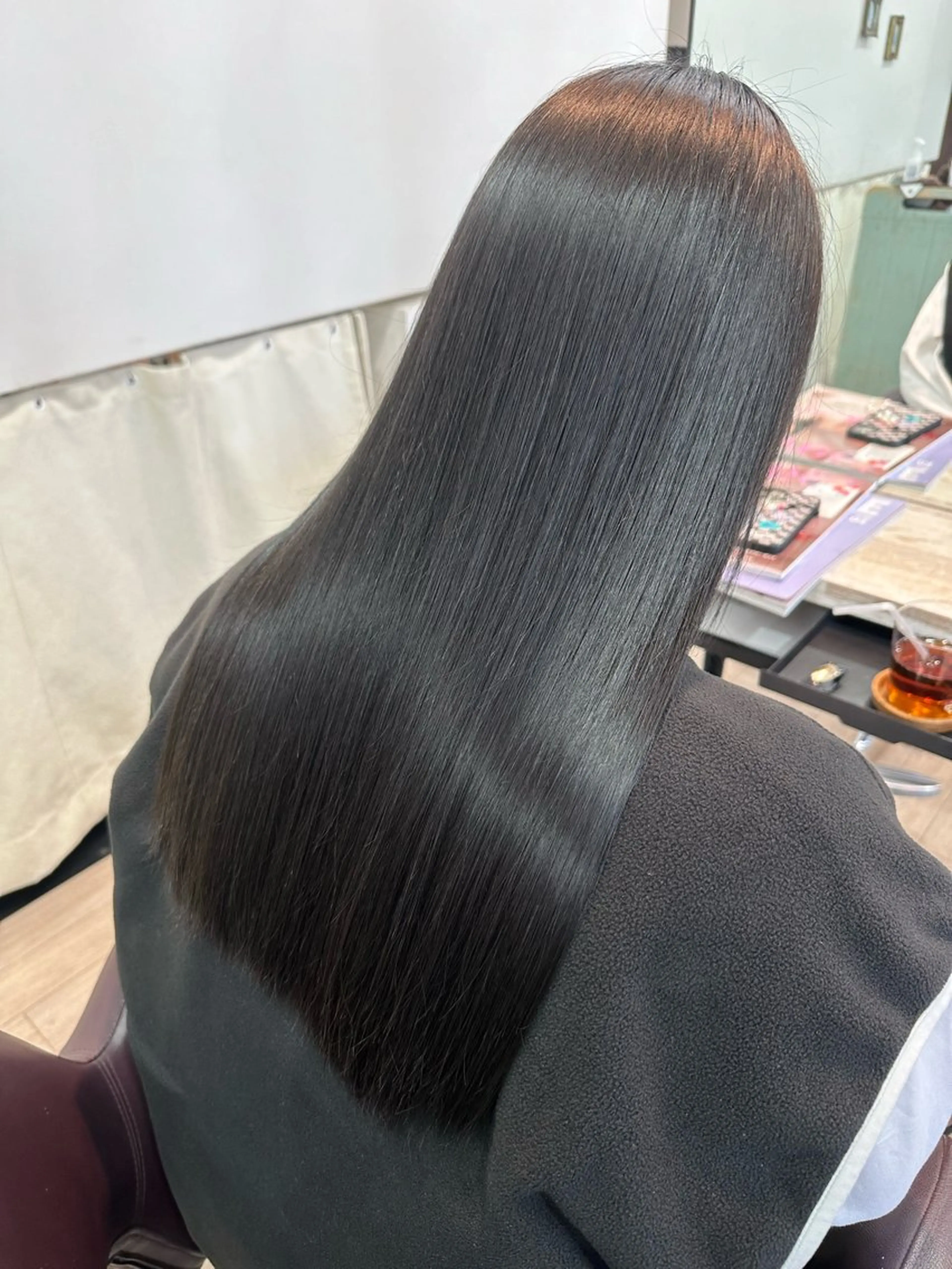 ロング ヘアカラー トリートメント ツヤ髪質改善 💜れいな💜のヘアスタイル