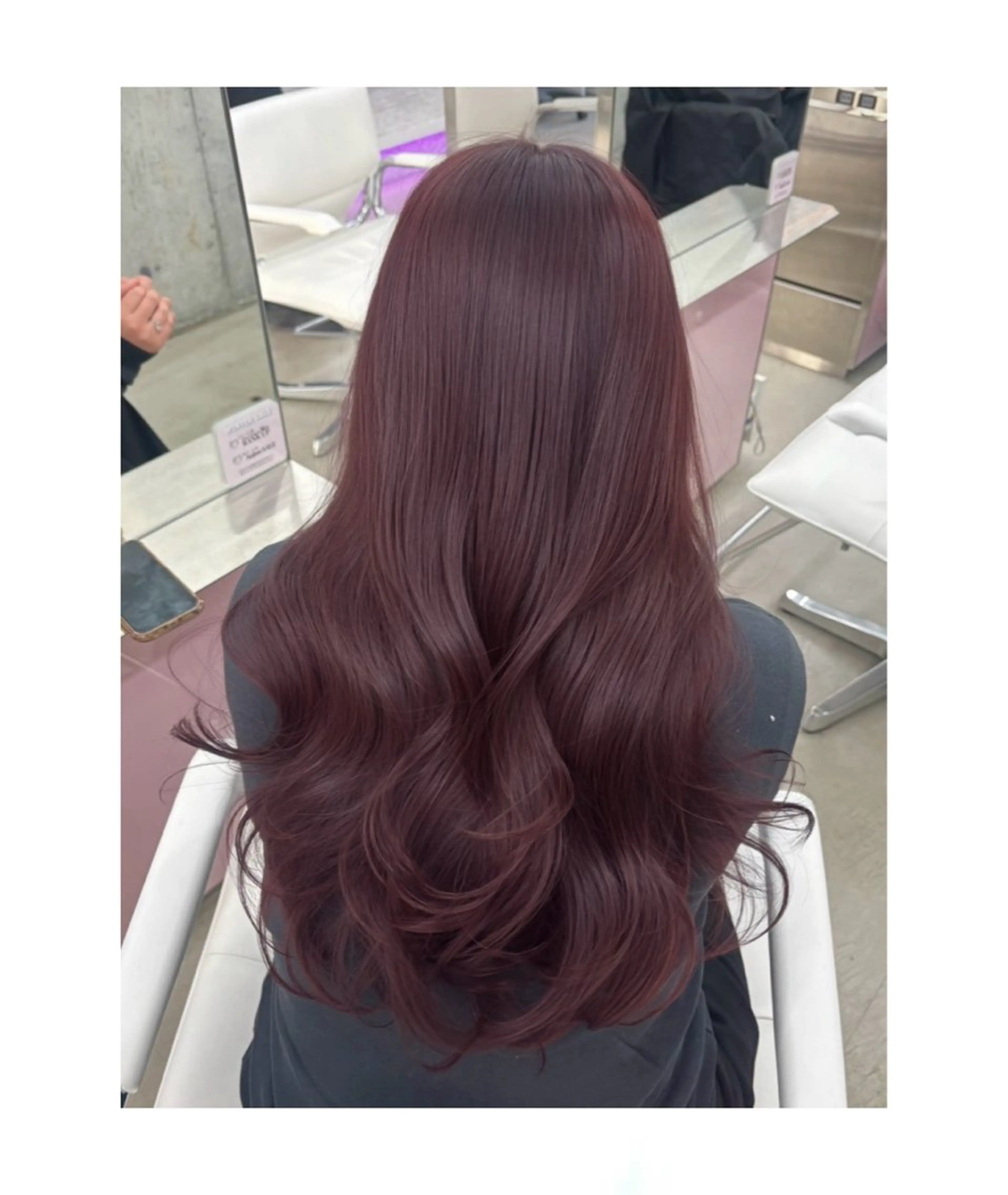 ロング ピンクラベンダー カット ヘアカラー トリートメント 𝑨𝑴𝑰 🎀 モテガーリーヘア🤍のヘアスタイル