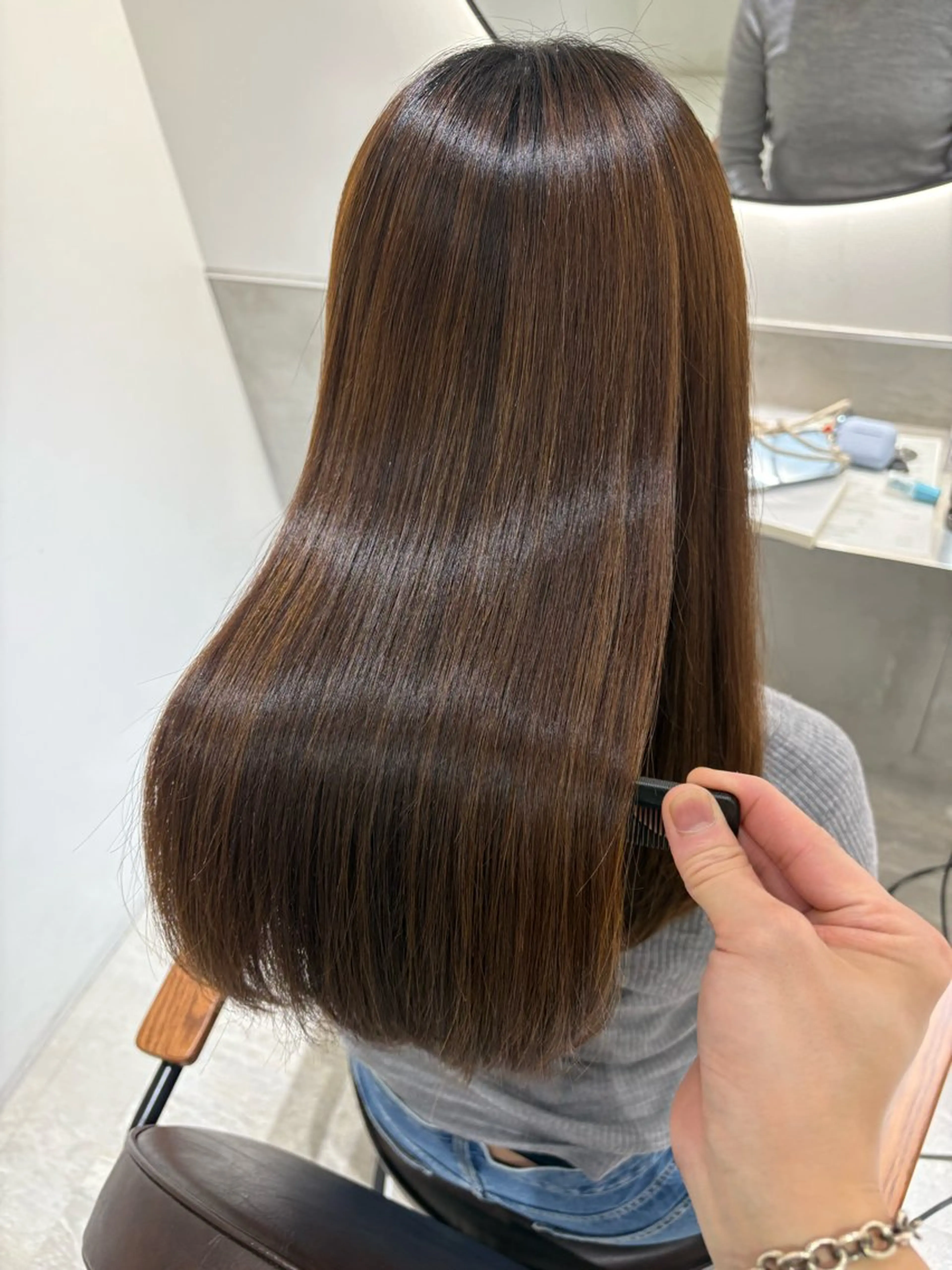 ロング カット 縮毛矯正 トリートメント 銀座No.1髪質改善 縮毛矯正/本木のヘアスタイル