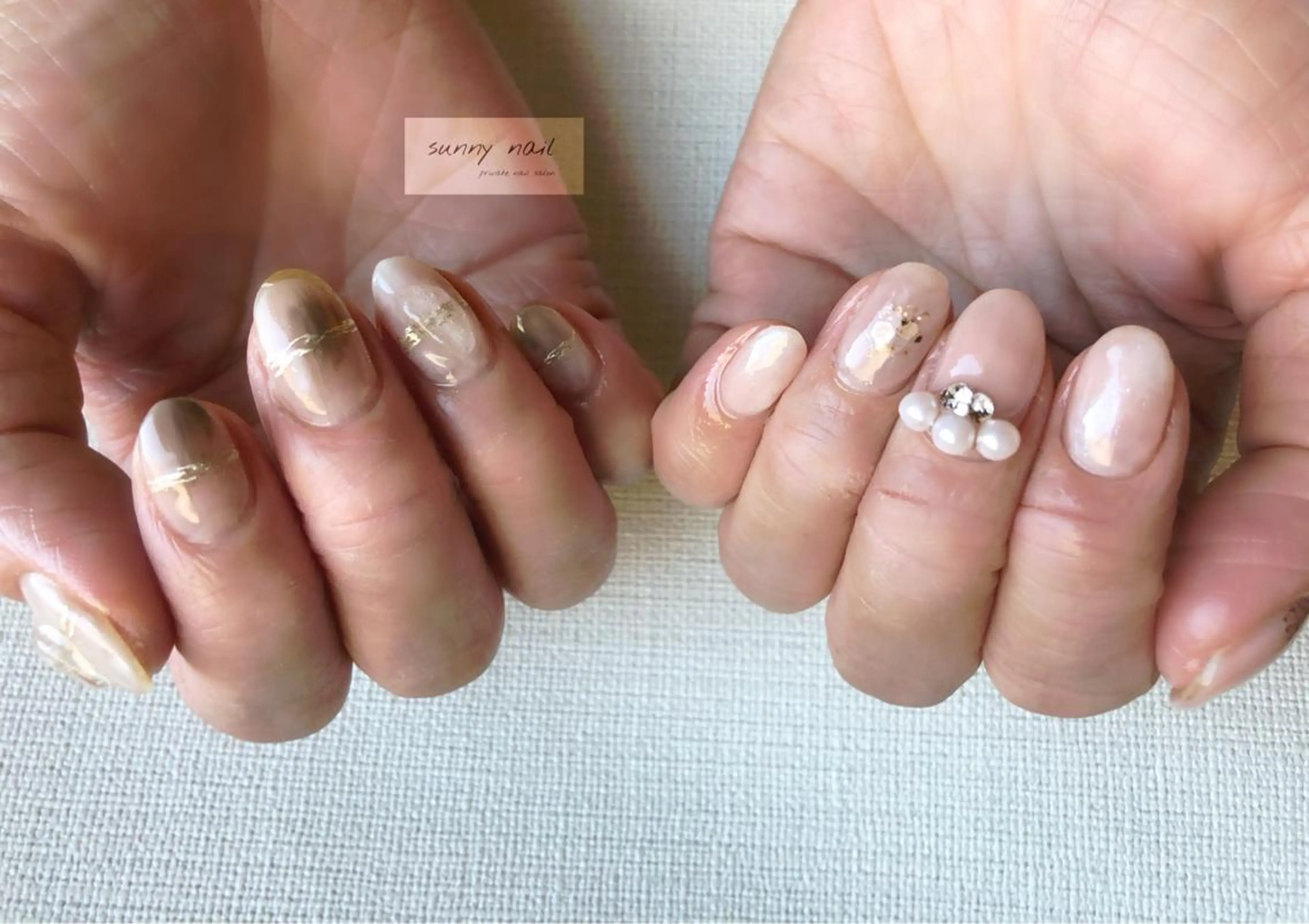 ネイル カジュアル ジェルネイル 卒業式 ニュアンスネイル パラジェル sunny nailのネイルデザイン