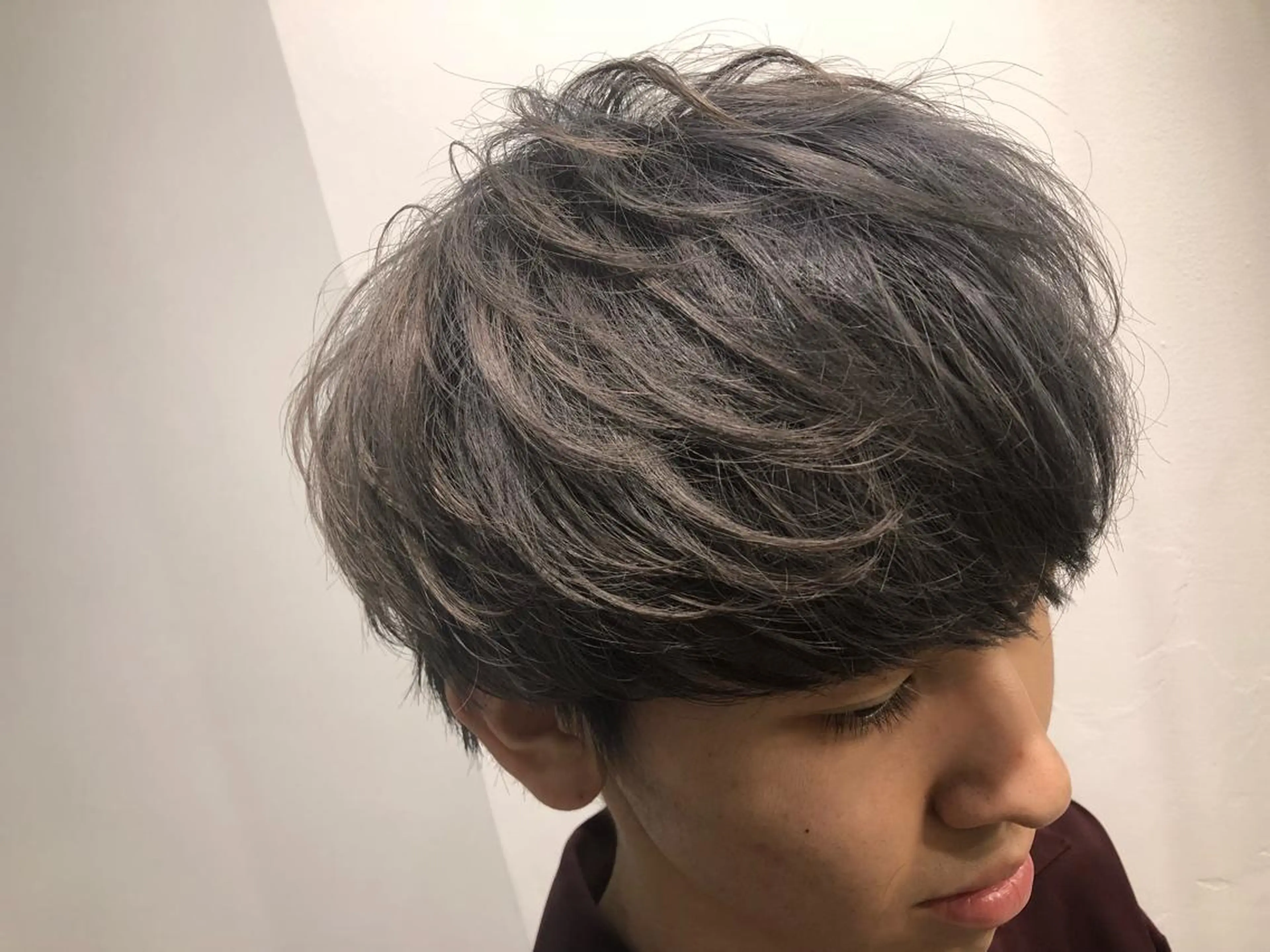 メンズ BABY 艶髪暗髪ヘア💖達人のヘアスタイル