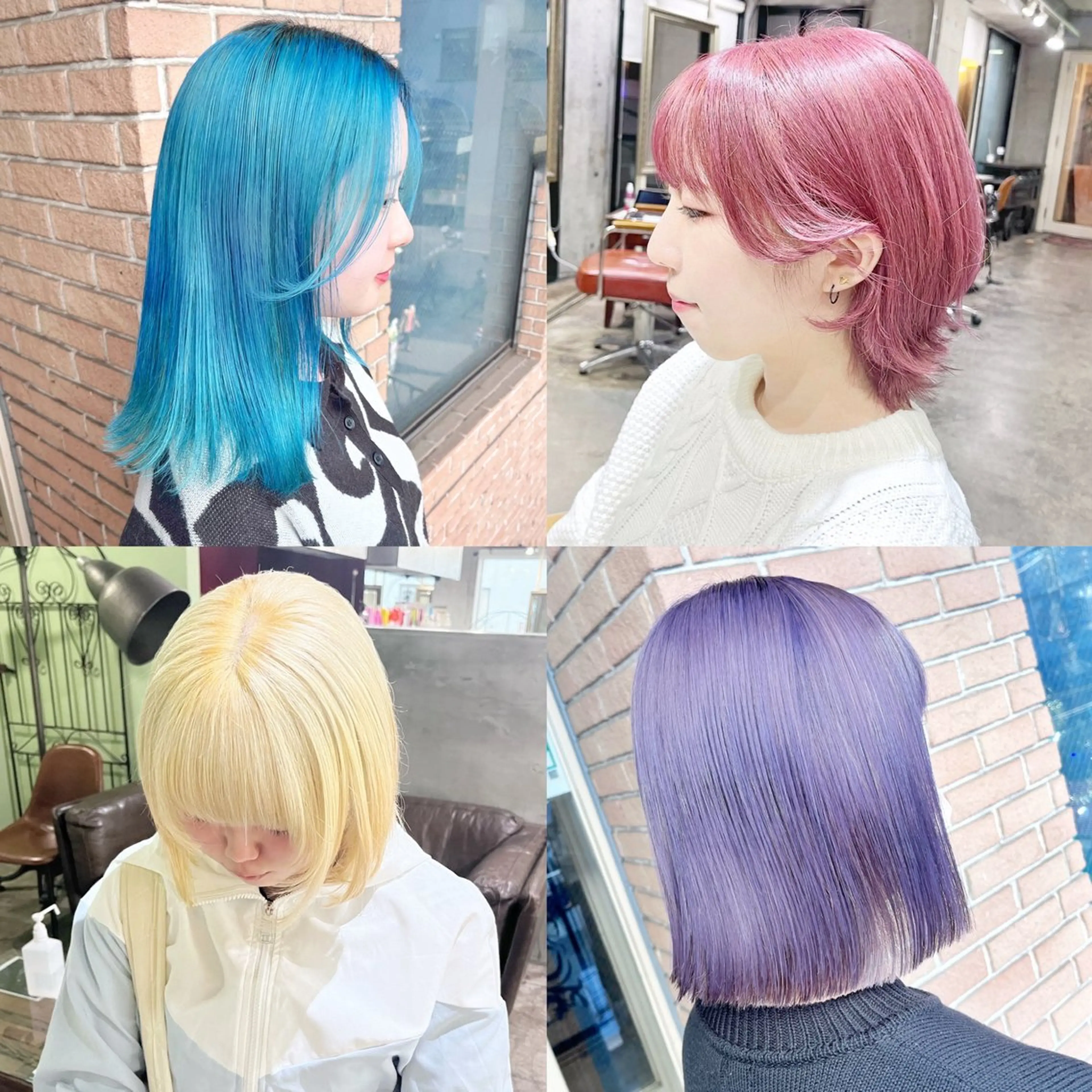 セミロング カラー ヘアアレンジ ブリーチ カット ヘアカラー ヘアセット💘 似合わせカラーのヘアスタイル