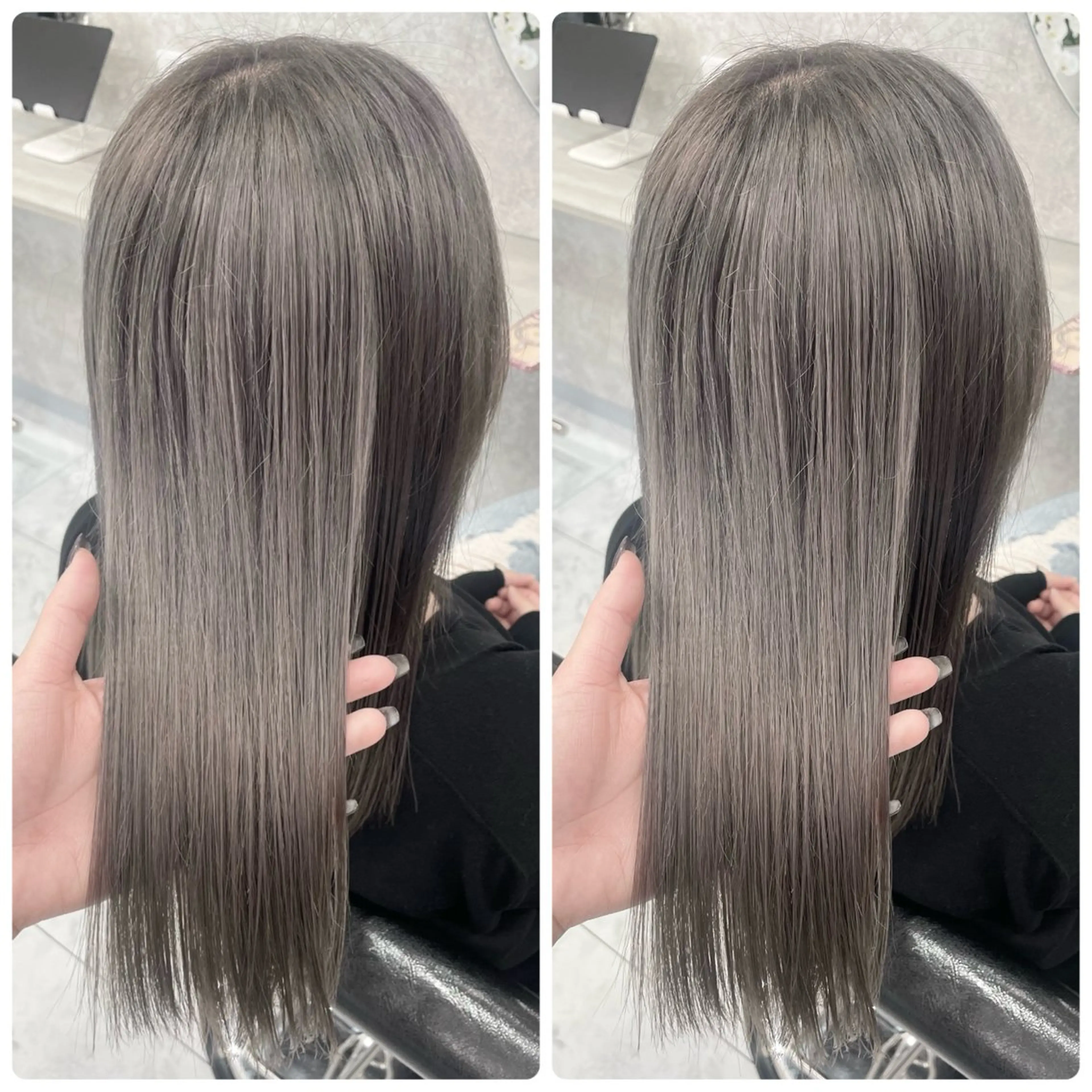 ミディアム 🦋ハイトーン🦋 石山 希理🦋のヘアスタイル