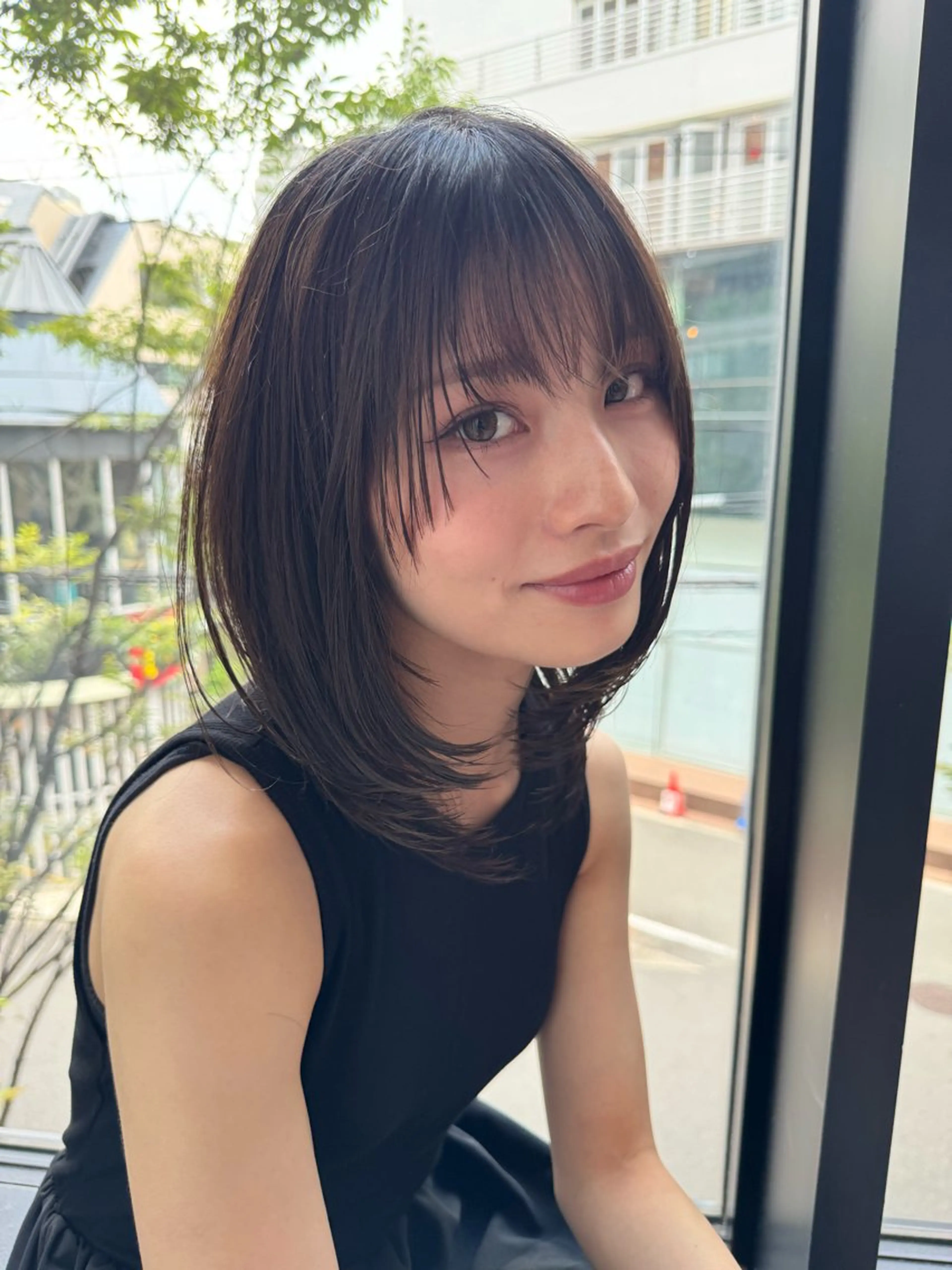 セミロング GIEN Nu ＋ 平馬和奈のヘアスタイル