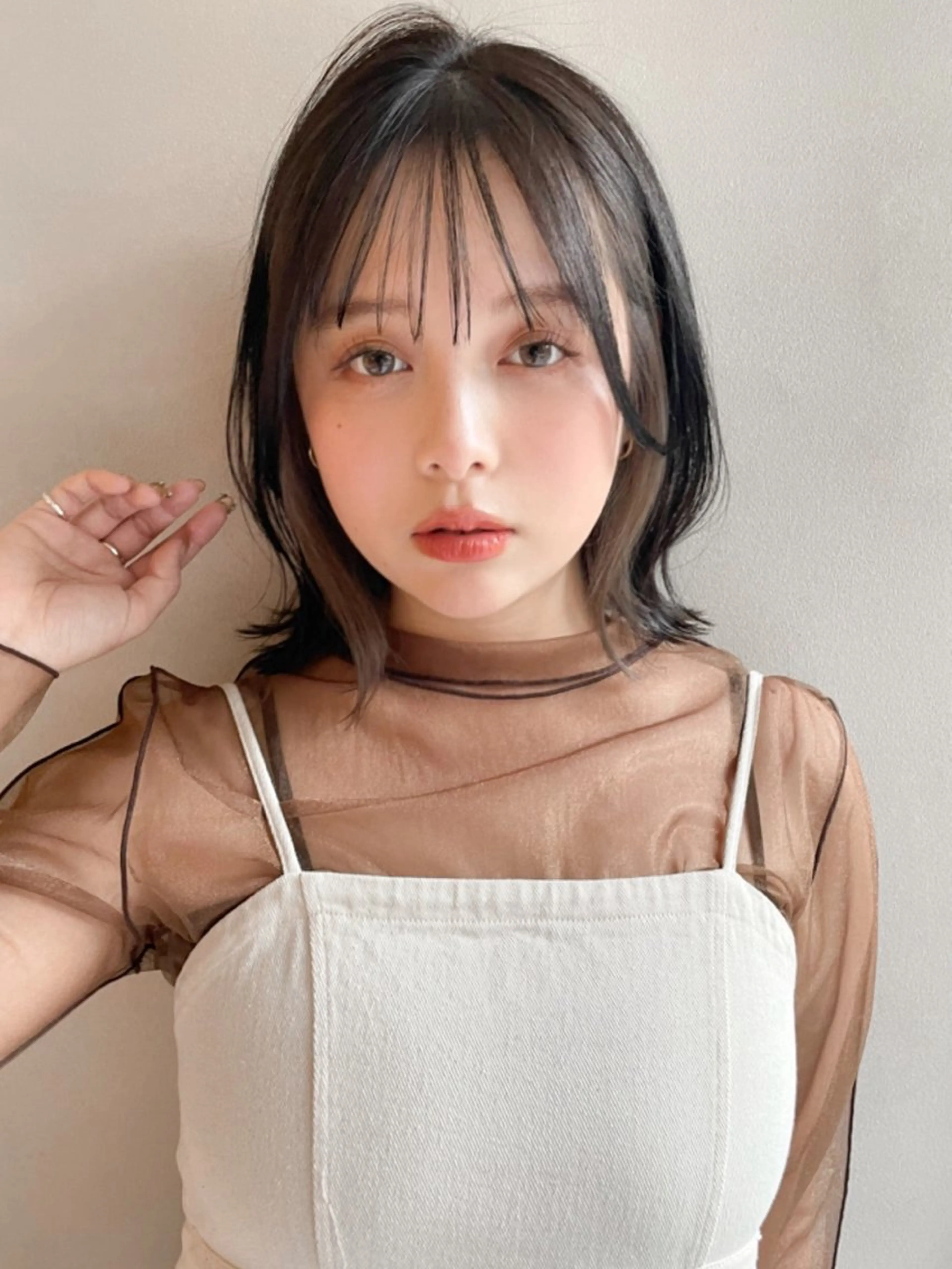 ミディアム カラー Agnos 青山/ saya🌼のヘアスタイル