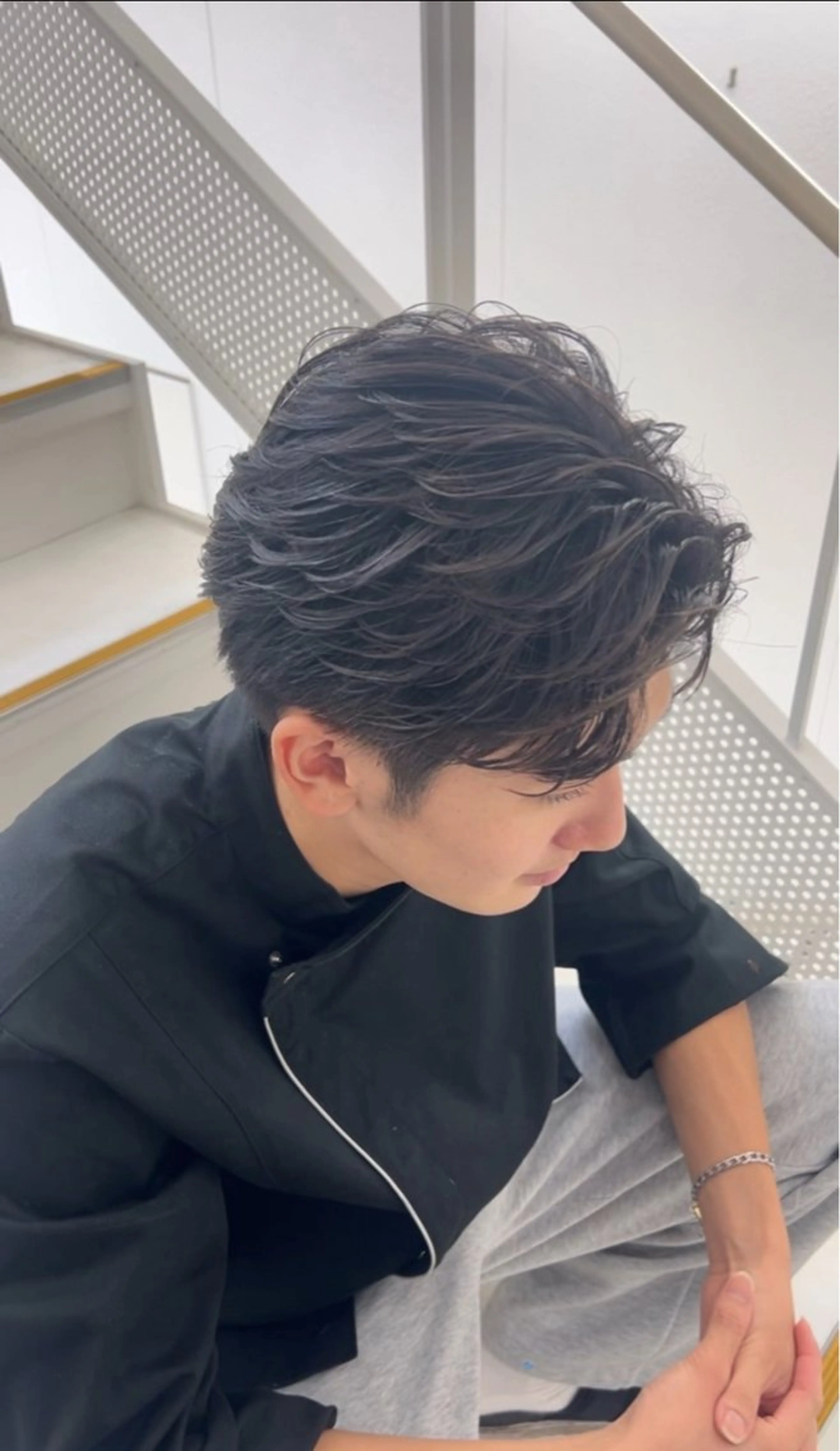 カット+フェザーパーマの写真