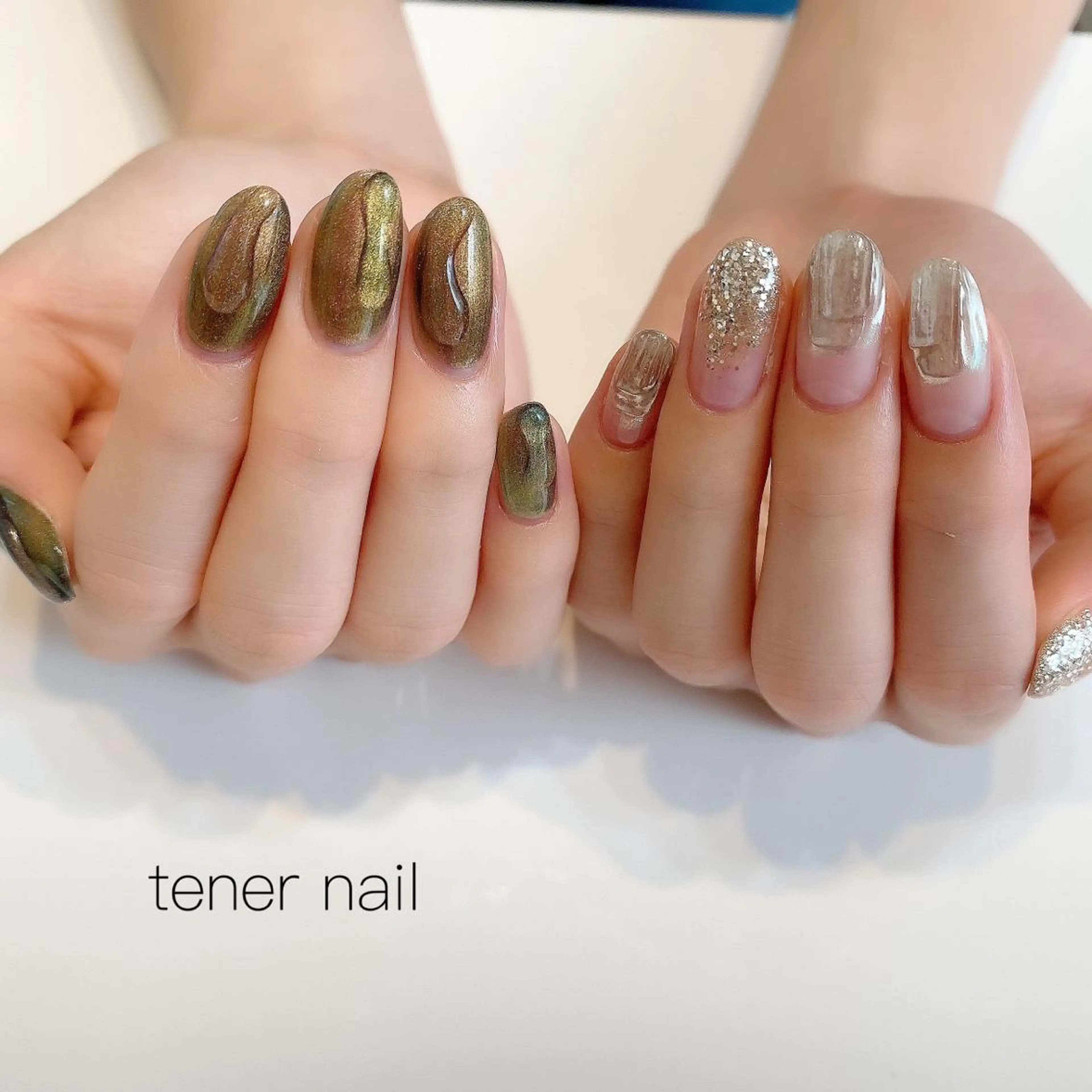 ネイル マグネットネイル ミラーネイル テネルネイル tener nailのネイルデザイン