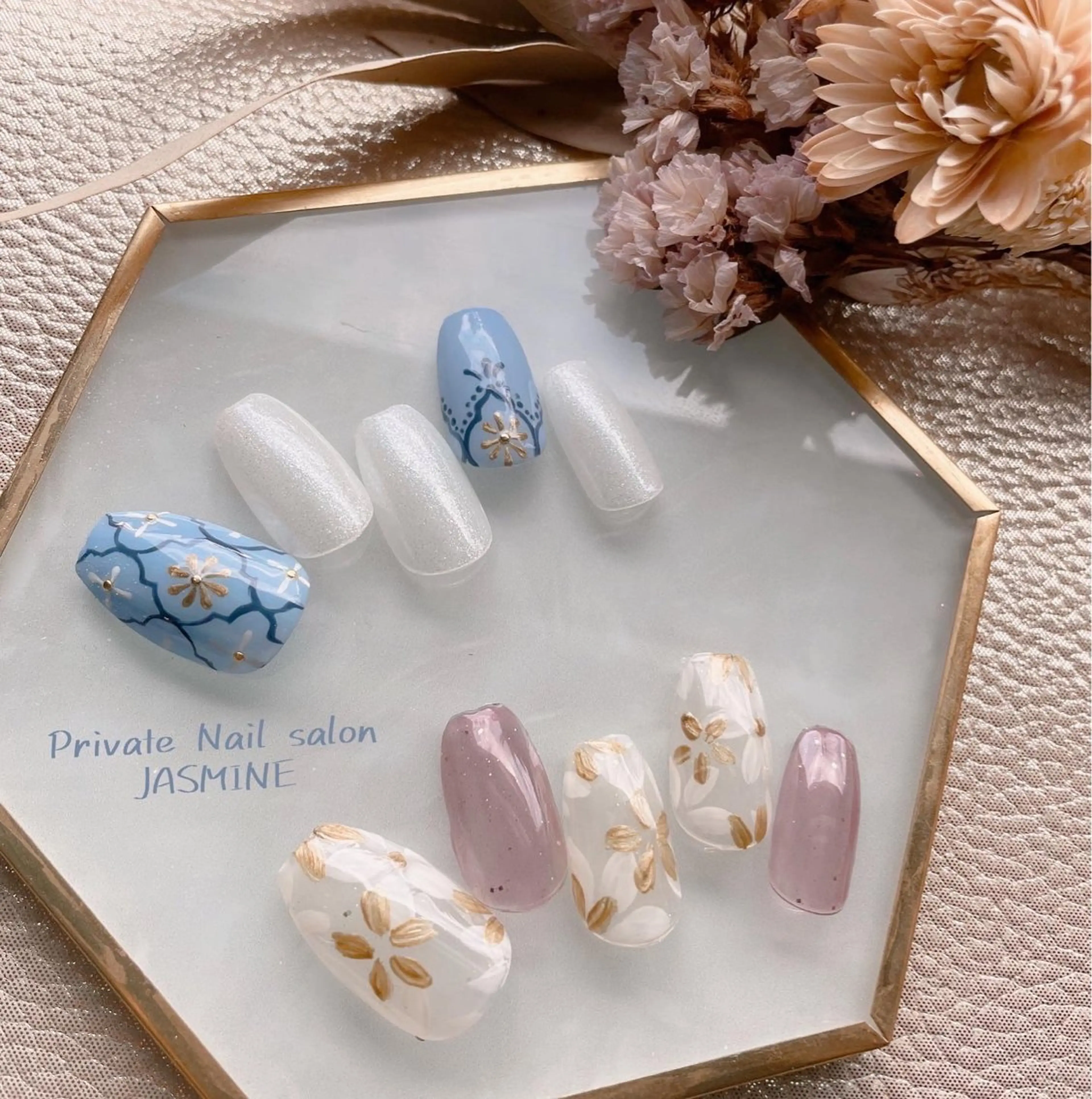 ネイル フラワーネイル ハンドネイル Nail salon JASMINEのネイルデザイン