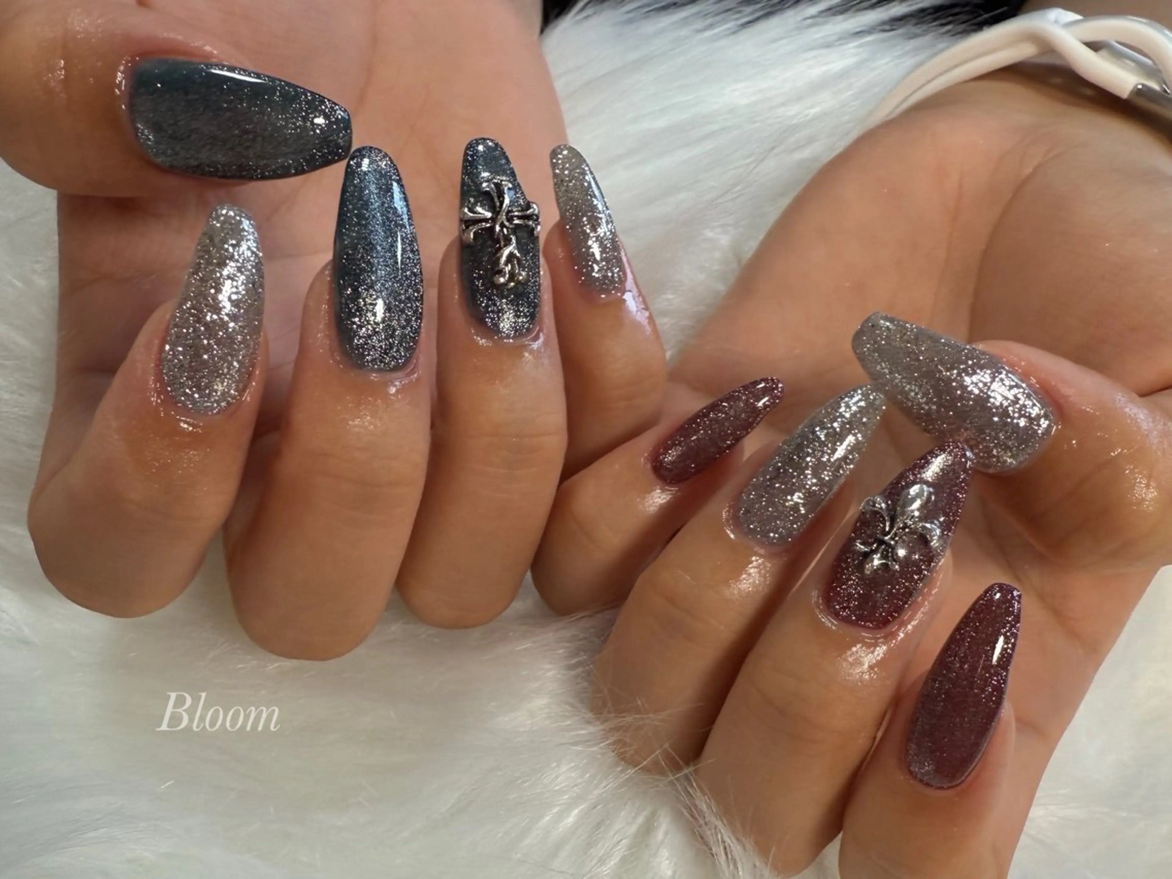 ネイル フラッシュネイル キラキラネイル マグネットネイル ハンドネイル Bloom a nail studio所属・松下 未来のネイルデザイン