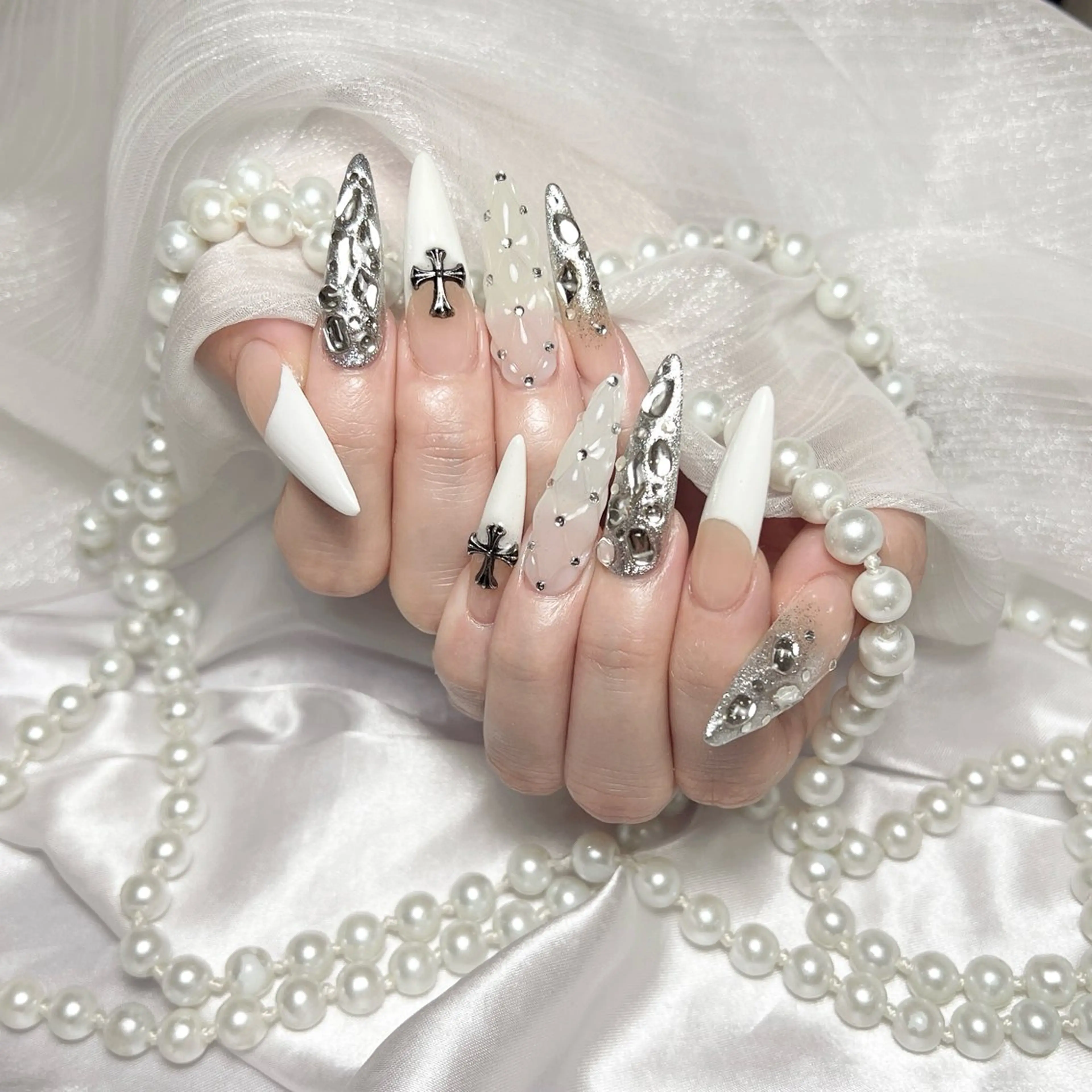 ネイル 長さ出し 持ち込み ネイルチップ M2beauty Renaのネイルデザイン