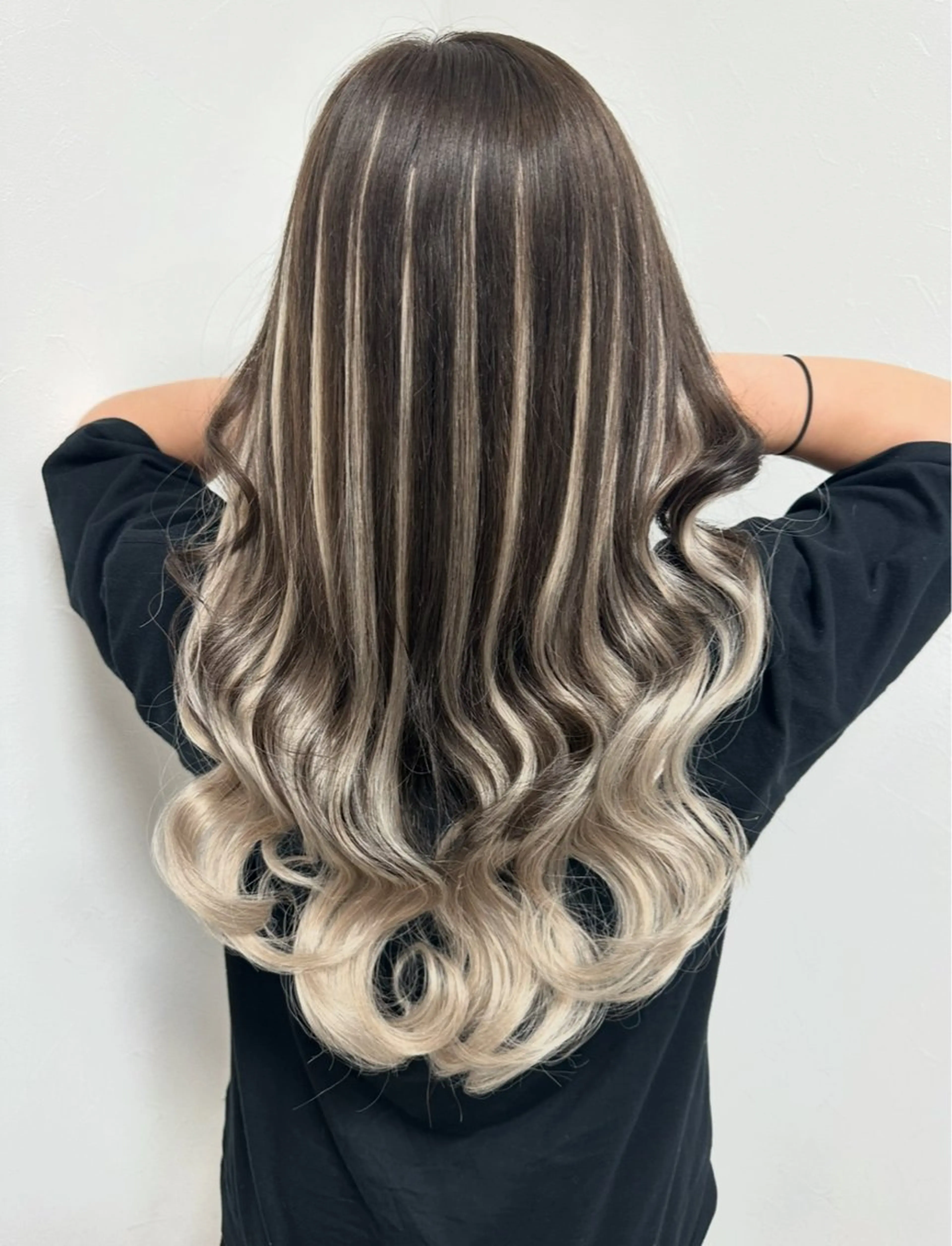 セミロング カラー ヘアアレンジ エクステ NANOHA エクステ・ヘアセットのヘアスタイル