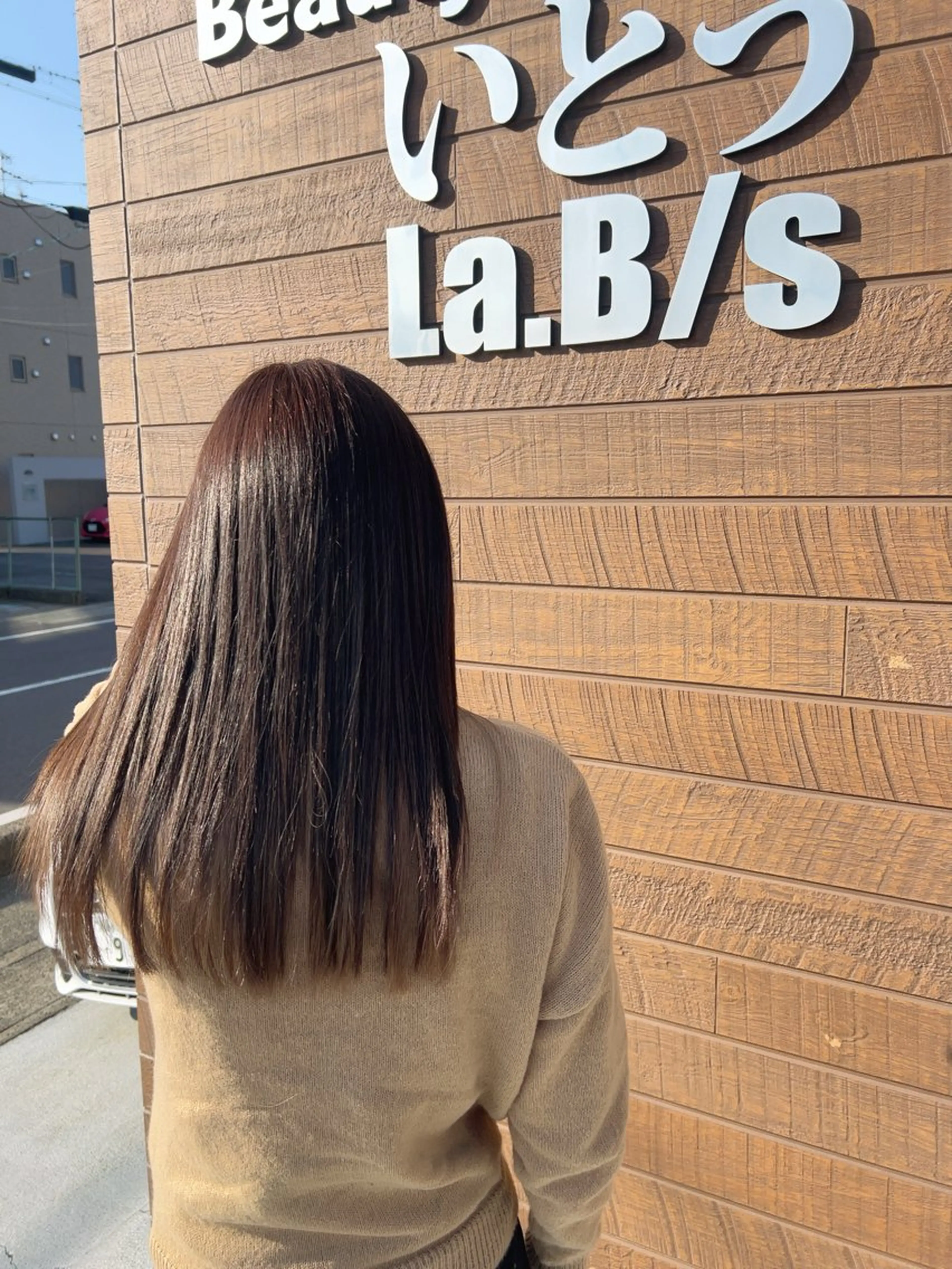 ロング ラベンダーベージュ マツパ/髪質改善/ ラベゼ岩倉のマツエク・マツパデザイン