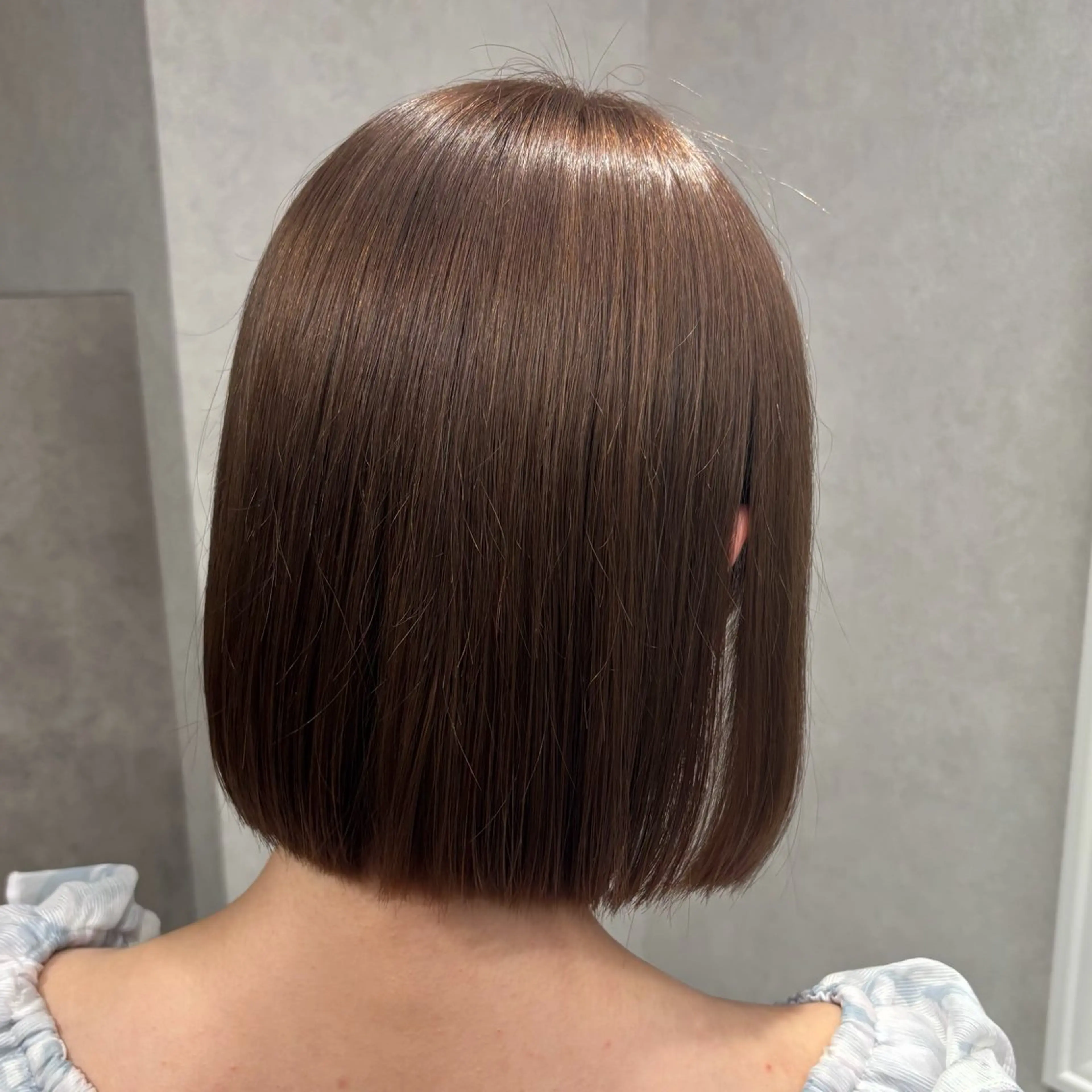ミディアム ヘアカラー トリートメント 結べるレイヤーカット /カラー/あさかのヘアスタイル