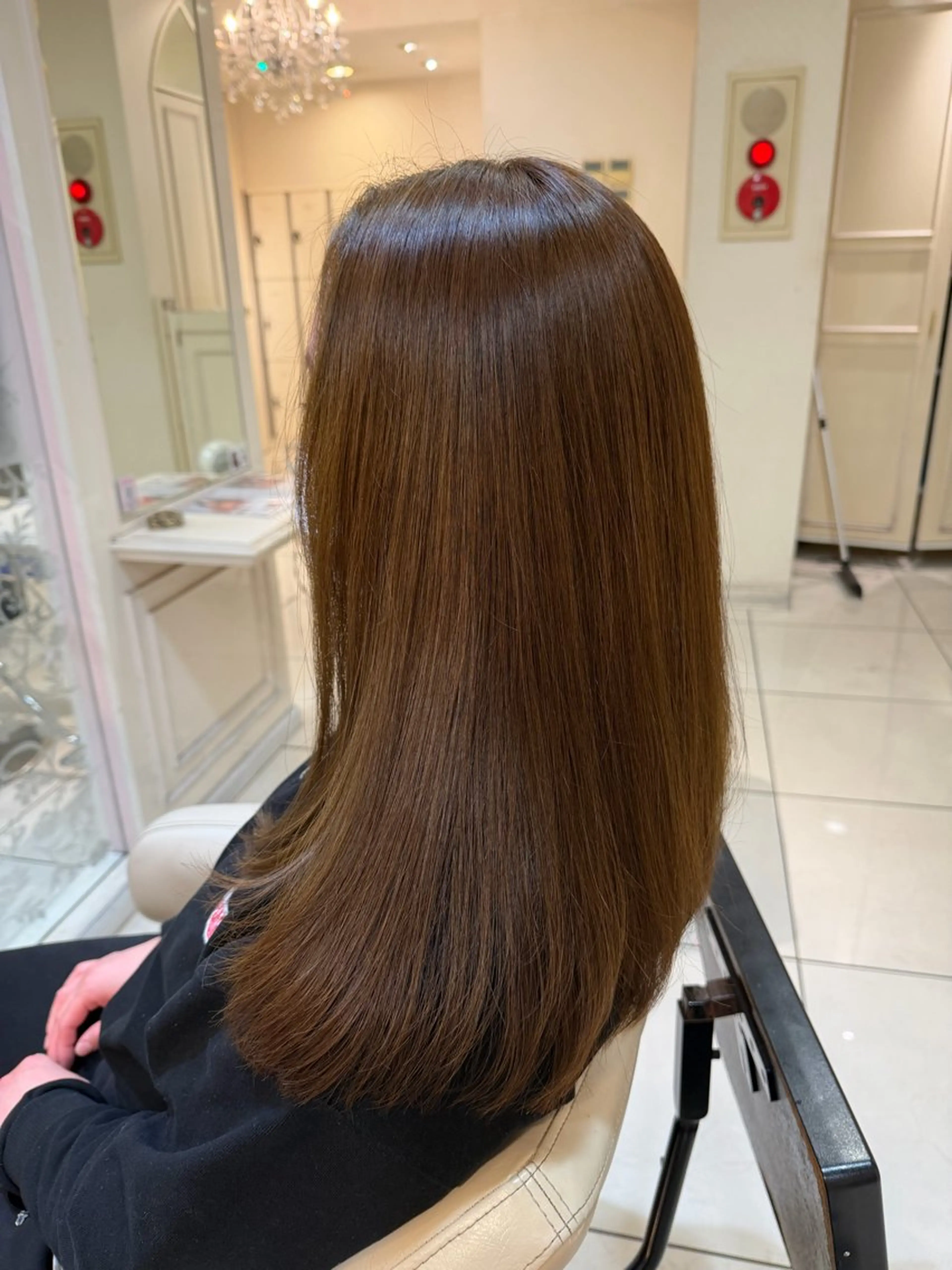 ロング カラー カット ヘアカラー ツヤ重視 ワンカラー🫧Mioのヘアスタイル
