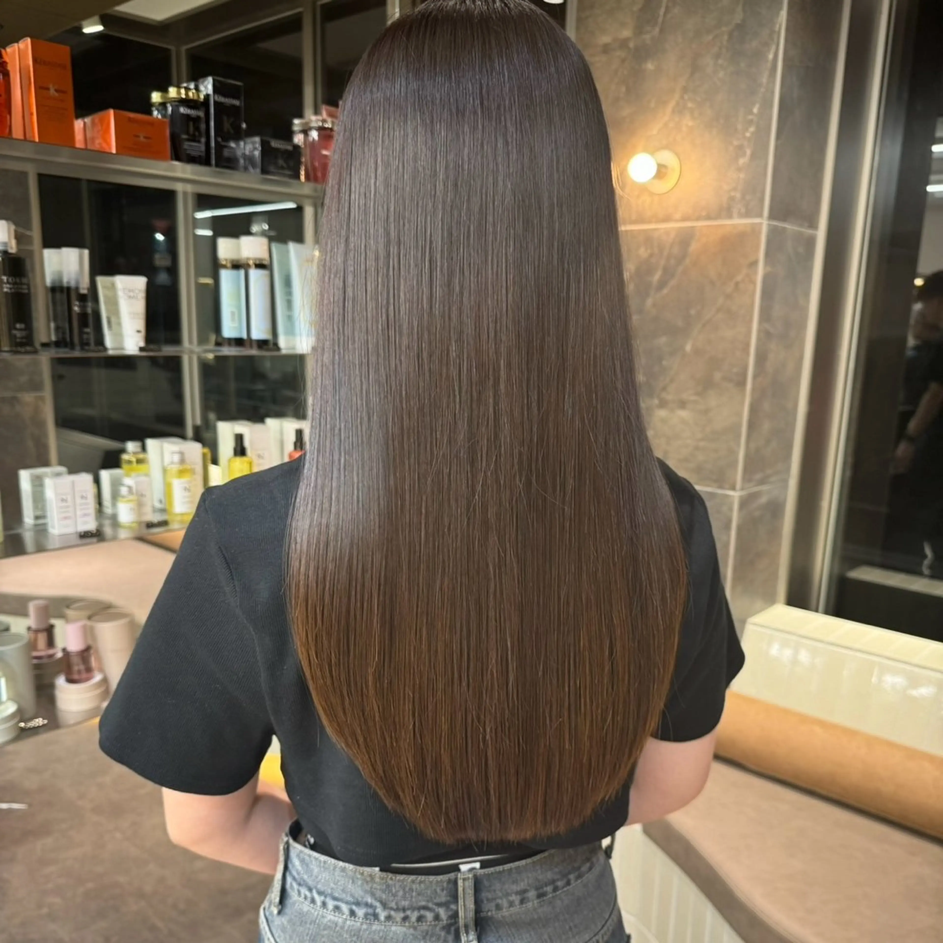 ロング カット 縮毛矯正 トリートメント Lond Loire 門前仲町駅 徒歩3分のヘアスタイル