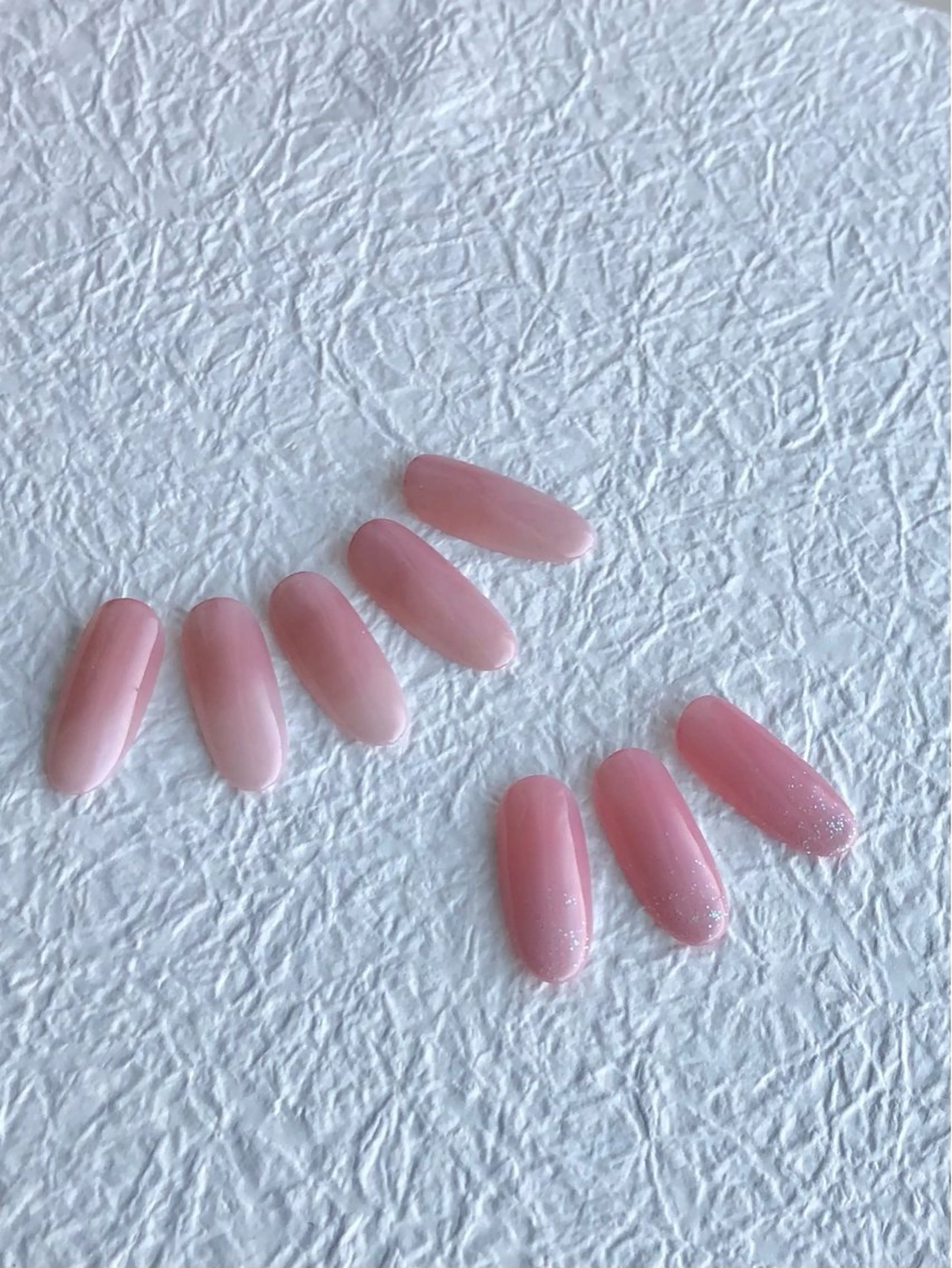 ネイル クリアネイル グラデーション ラメ(グリッター) Komuro Erikaのネイルデザイン